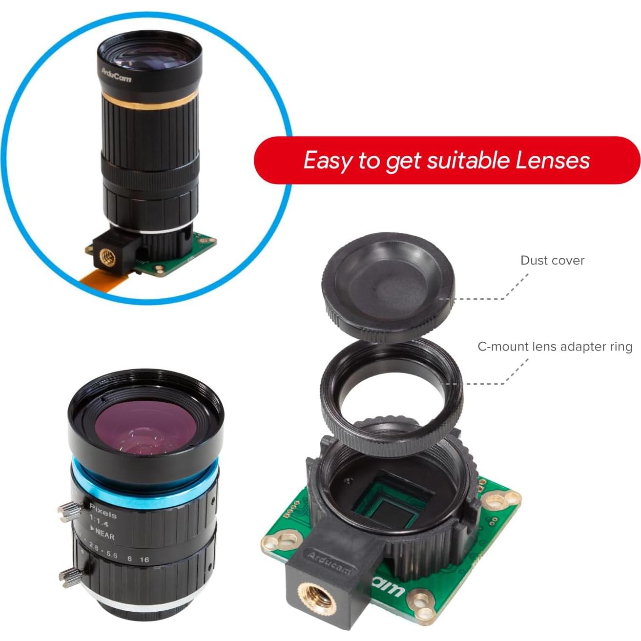 Cámara HQ Arducam IMX477 12.3MP para Raspberry Pi