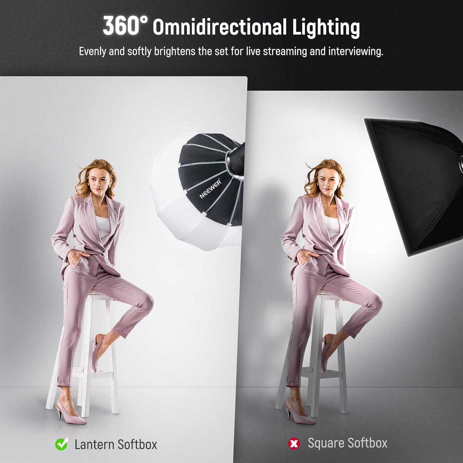 Luz de Video RGB NEEWER CB60 70W con Softbox Lantern 65cm