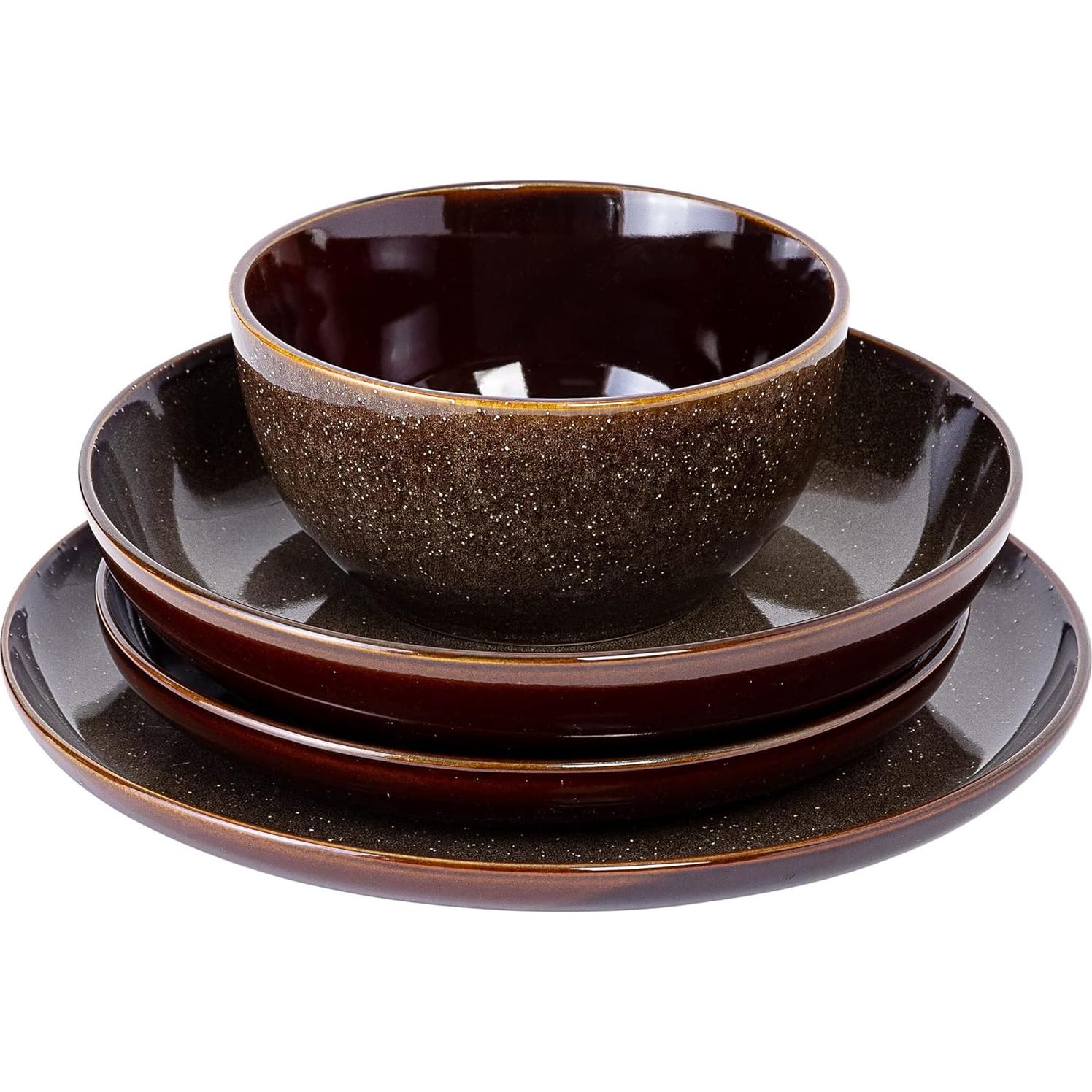 Juego de vajilla Gibson Elite Edwina 16 piezas verde