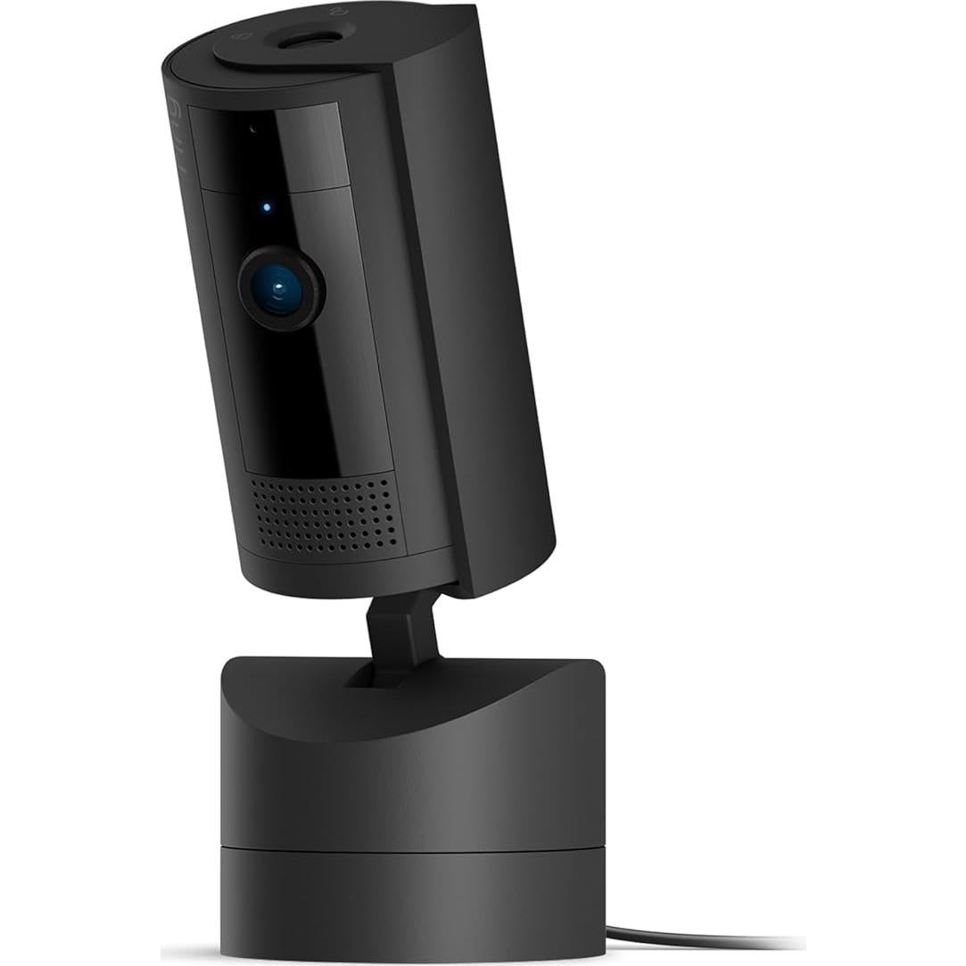 Ring Pan-Tilt Indoor Cam | See all around with 360° pan coverage, HD video, plus Two-Way Talk (2024 release) | Black