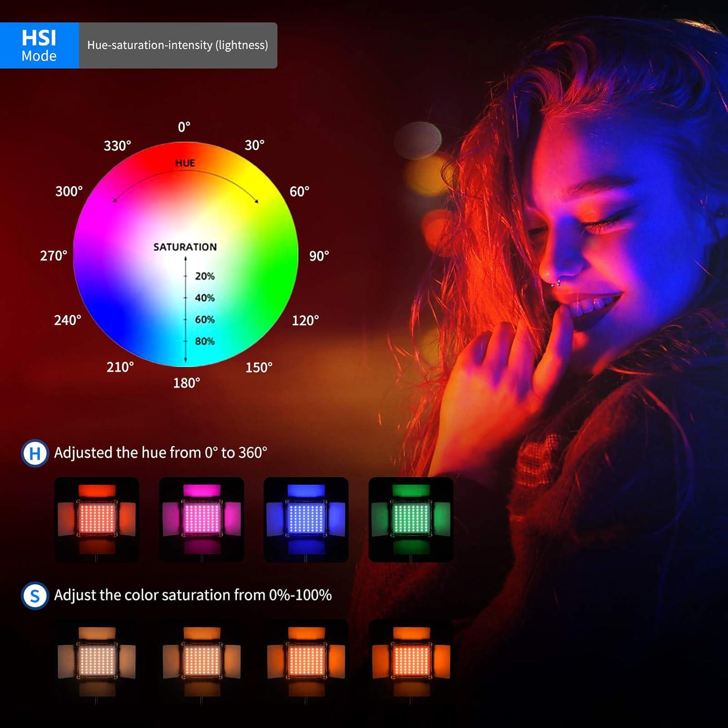 Kit de Luz LED Neewer P200 RGB con Control APP - 360°