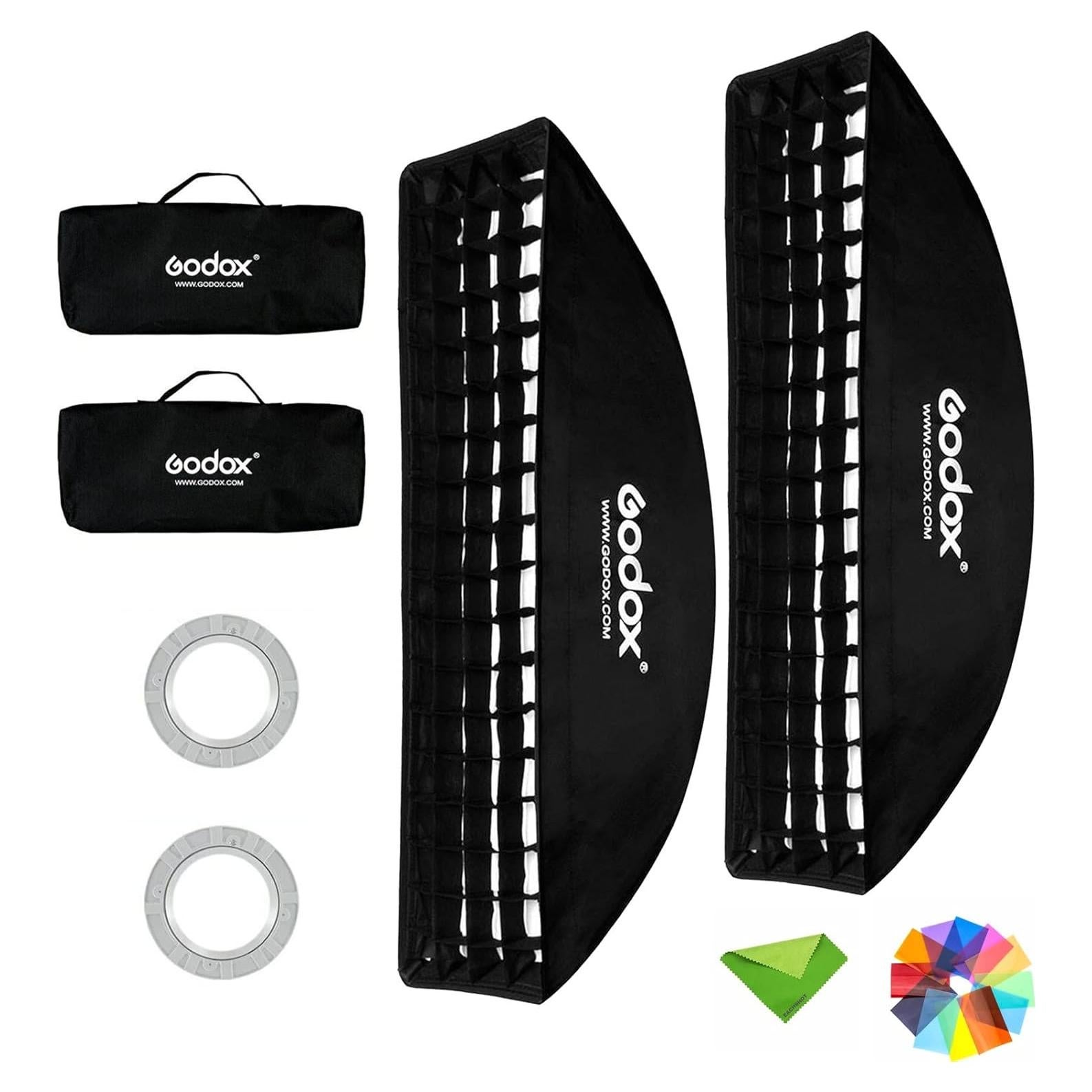 Softbox Godox 30x120cm con Rejilla Panal y Montura Bowens