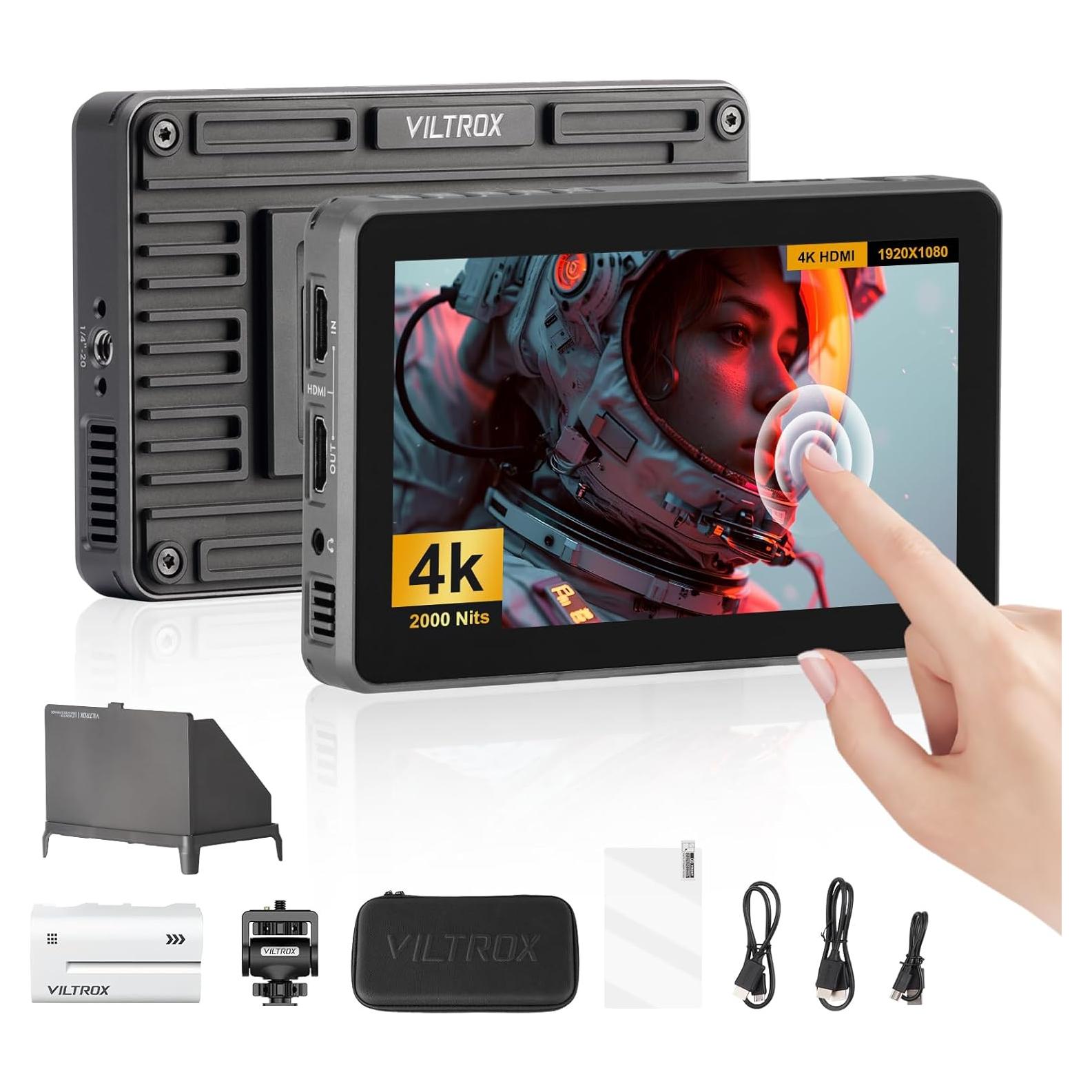 Monitor de Campo Viltrox DC-X2 6" 4K 2000 nits para DSLR