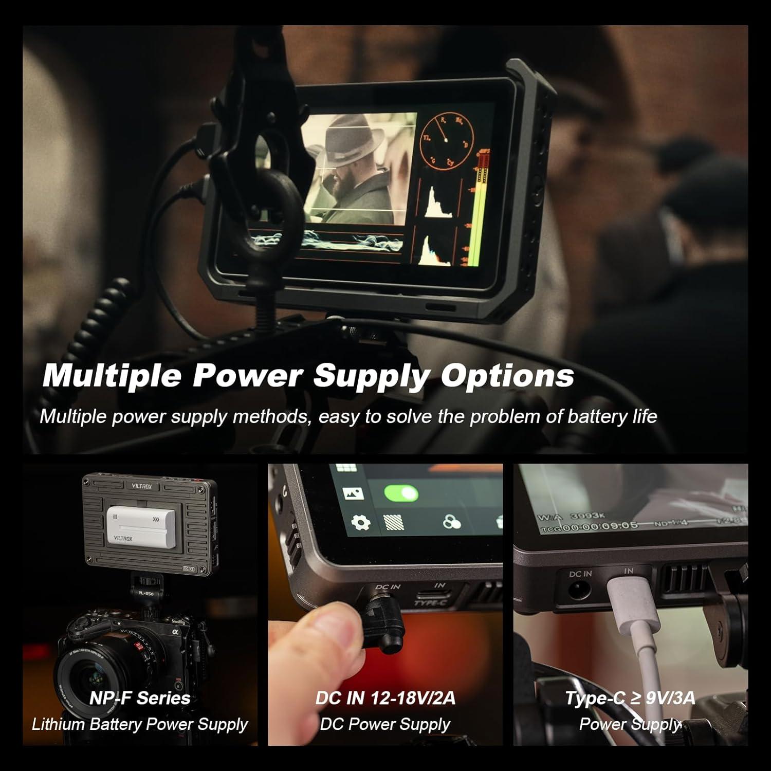 Monitor de Campo Viltrox DC-X2 6" 4K 2000 nits para DSLR