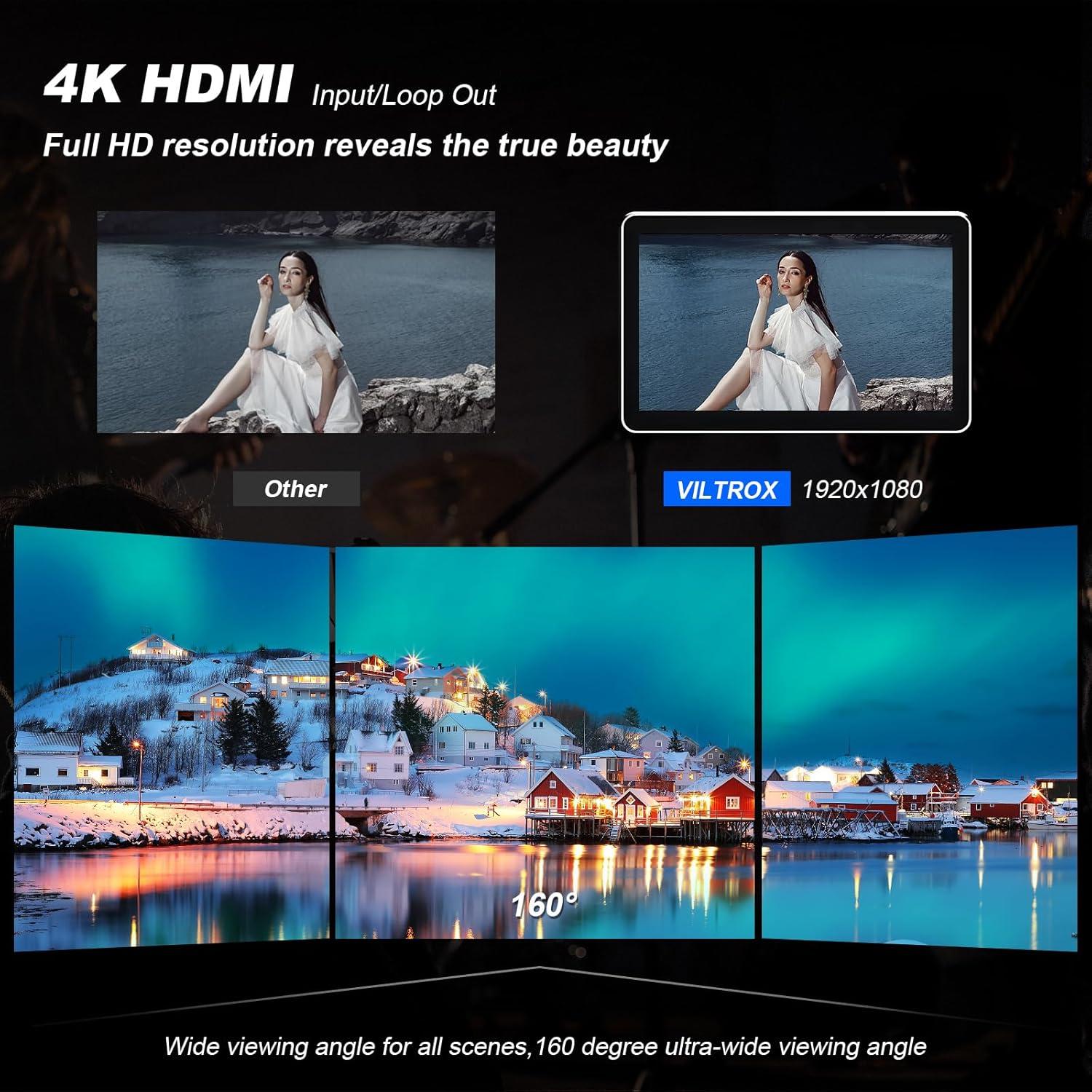 Monitor de Campo Viltrox DC-X2 6" 4K 2000 nits para DSLR