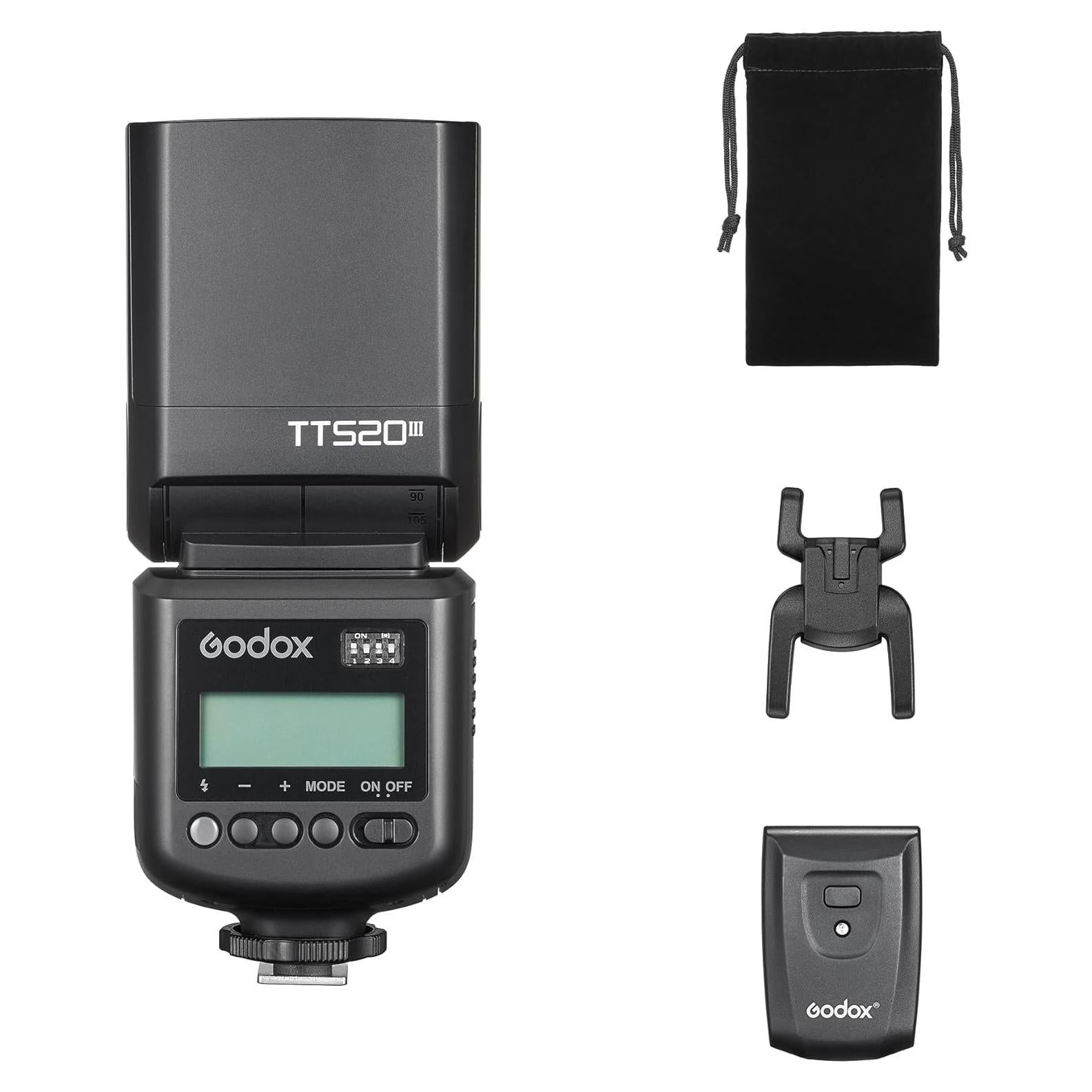 Flash Speedlite Godox TT520III Inalámbrico 433MHz para Canon Nikon