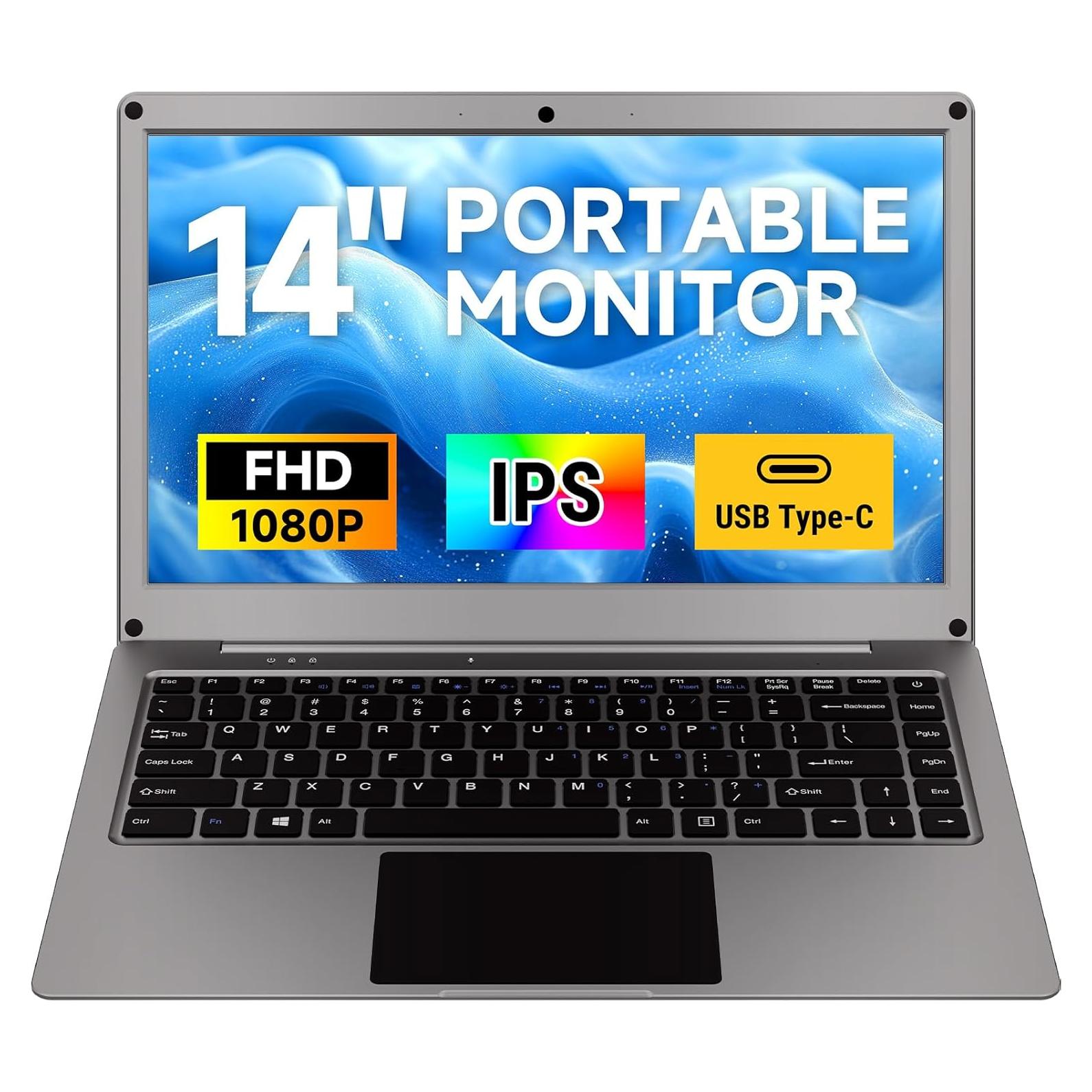 Monitor Portátil ELECROW 14" FHD con Teclado y Batería