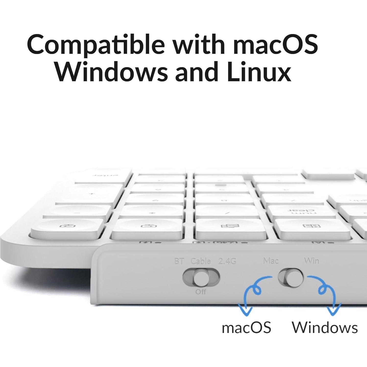 Teclado Inalámbrico Keychron B1 Pro Ultra-Slim Blanco