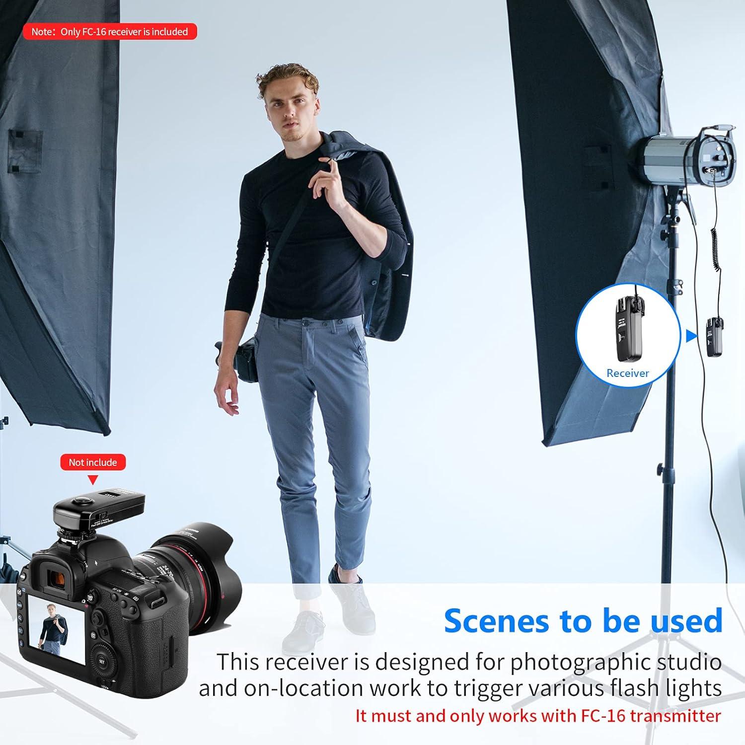 Receptor Inalámbrico Neewer FC-16 para Flash DSLR Canon Nikon