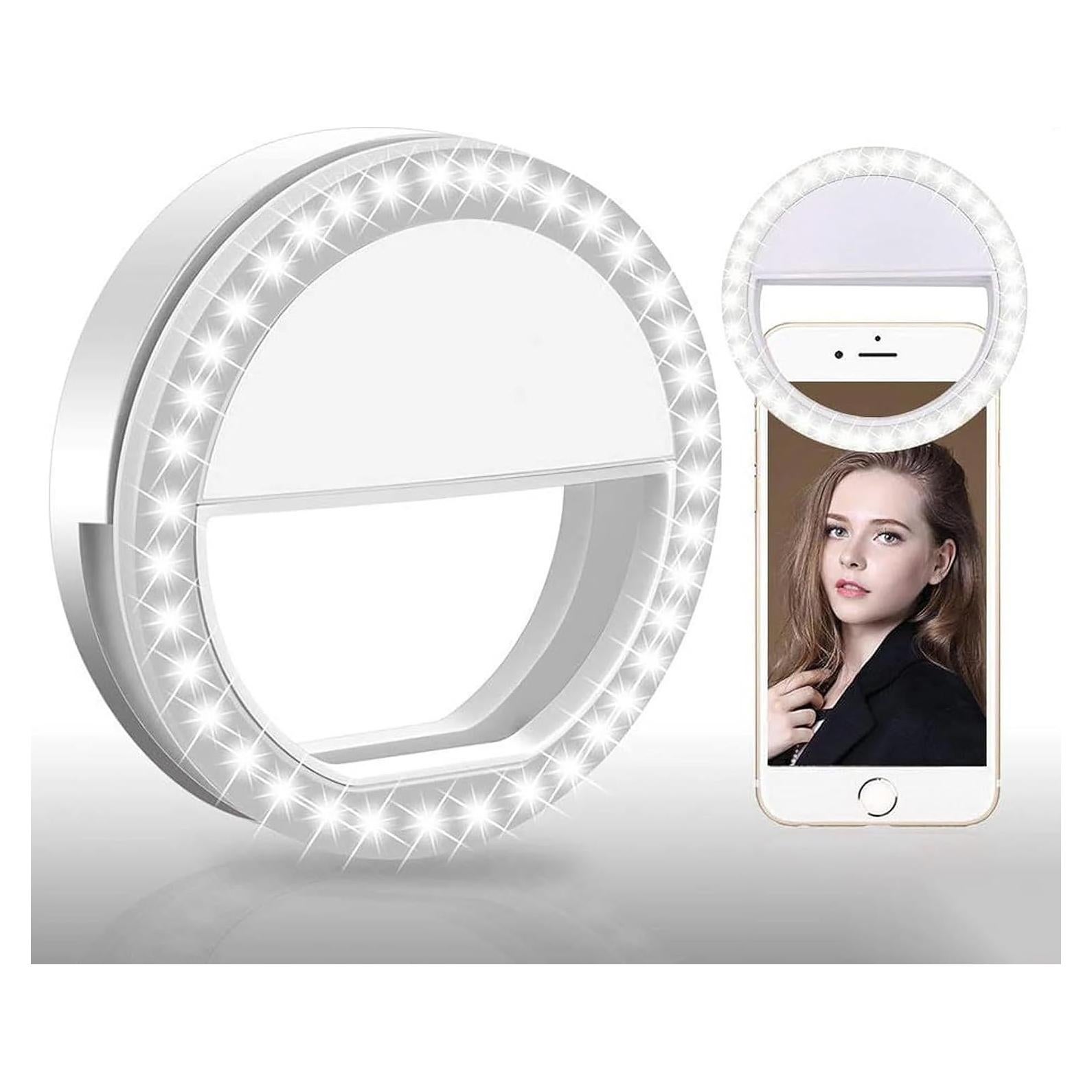 Anillo de Luz Selfie Genérico LED Recargable 3 Niveles