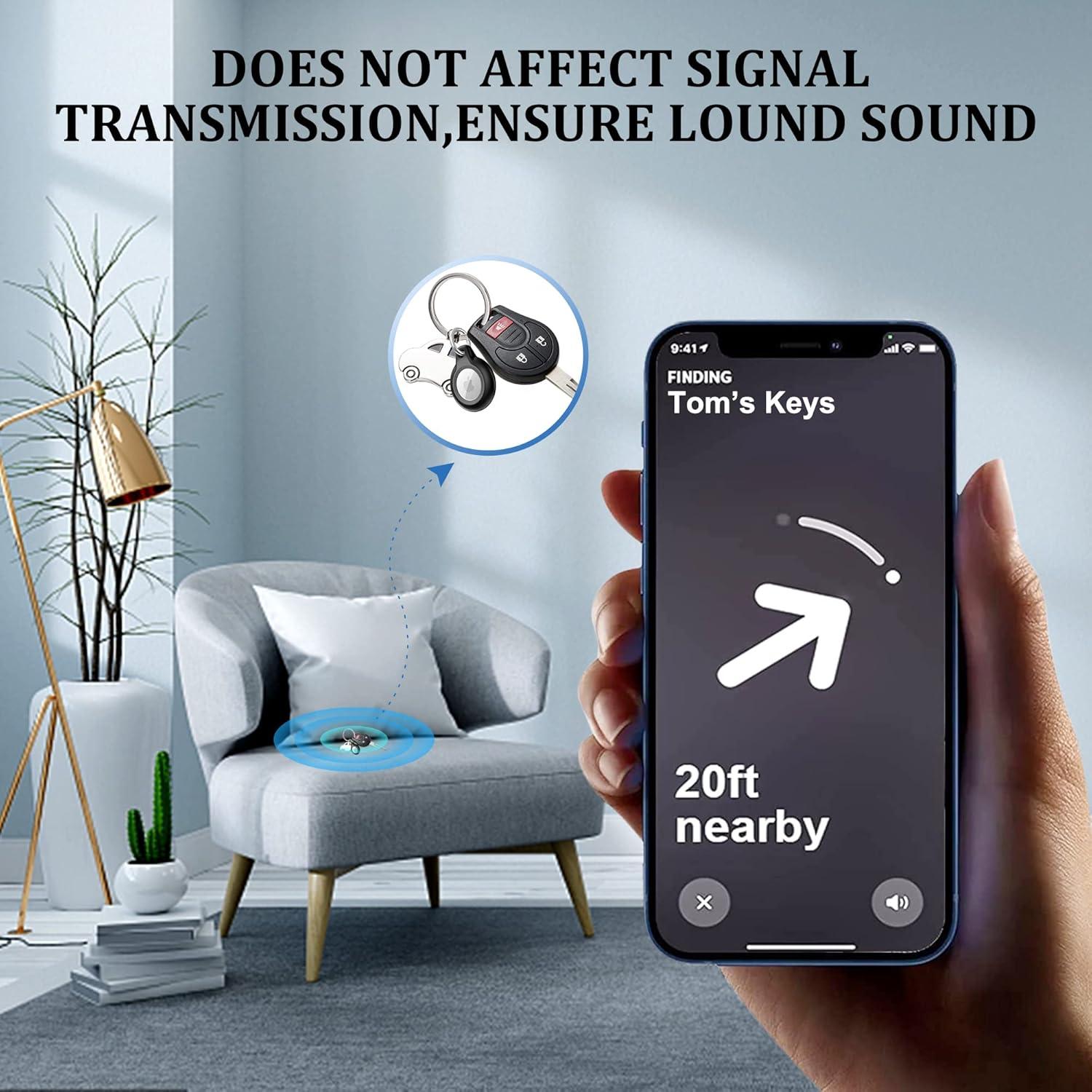 1 Pack IPX8 Waterproof Airtag Keychain with Airtag Holder Case,Full Body Shockproof,Anti-Scratch Cover Air tag for Cat,Dog,Keys,Luggage,Wallet(Black)