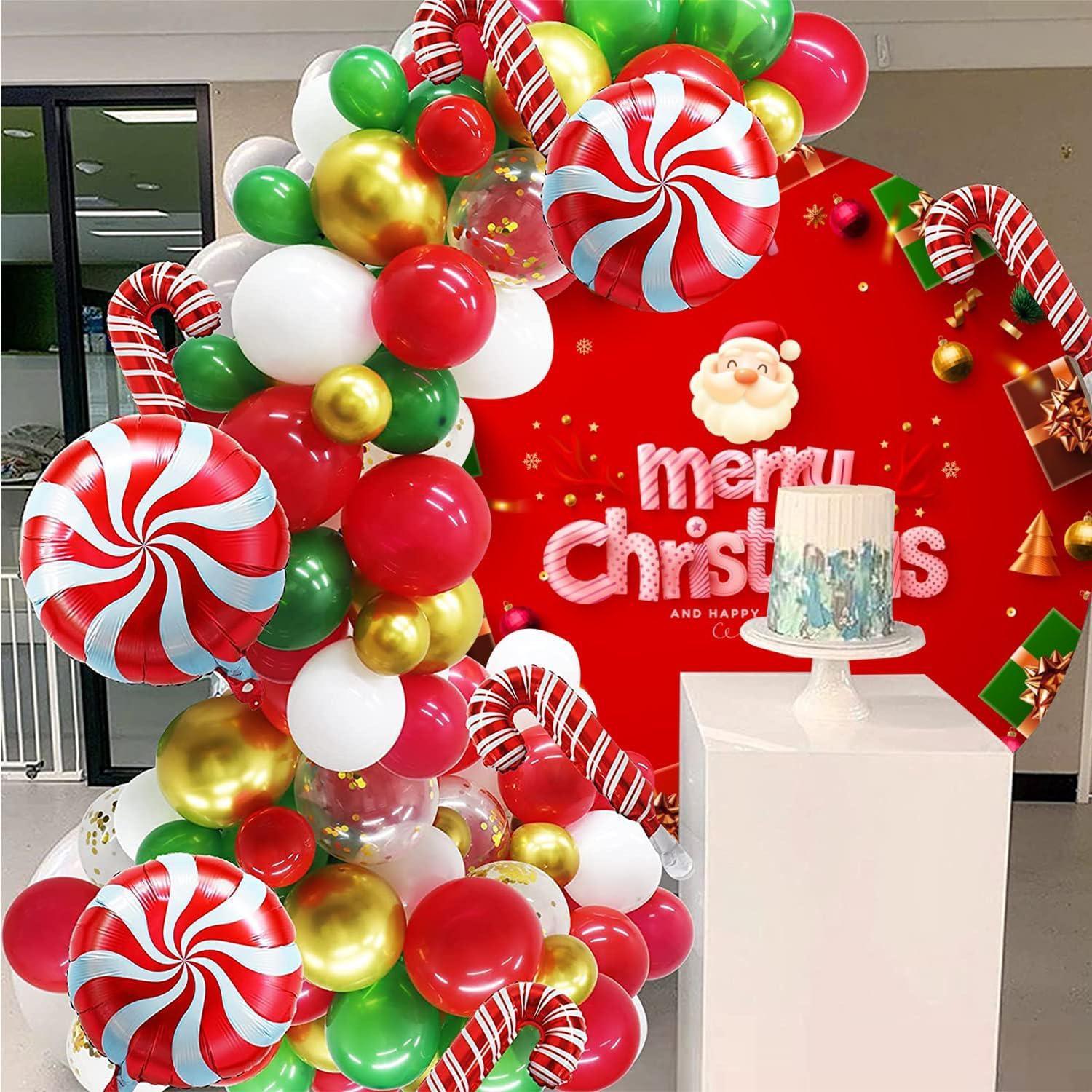 Fondo Redondo de Navidad 2.2m Círculo Rojo para Fotos