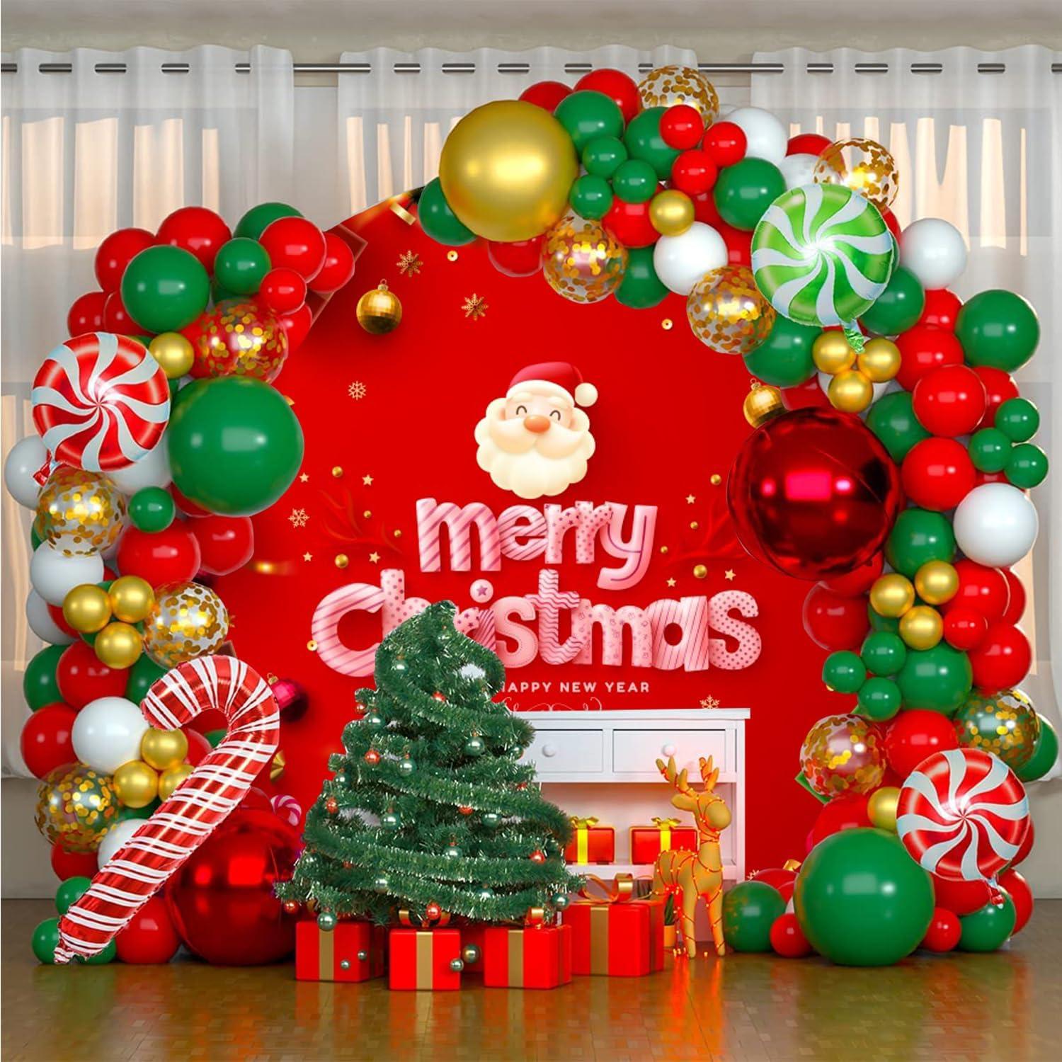 Fondo Redondo de Navidad 2.2m Círculo Rojo para Fotos