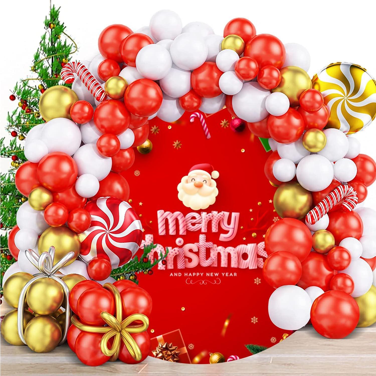 Fondo Redondo de Navidad 2.2m Círculo Rojo para Fotos