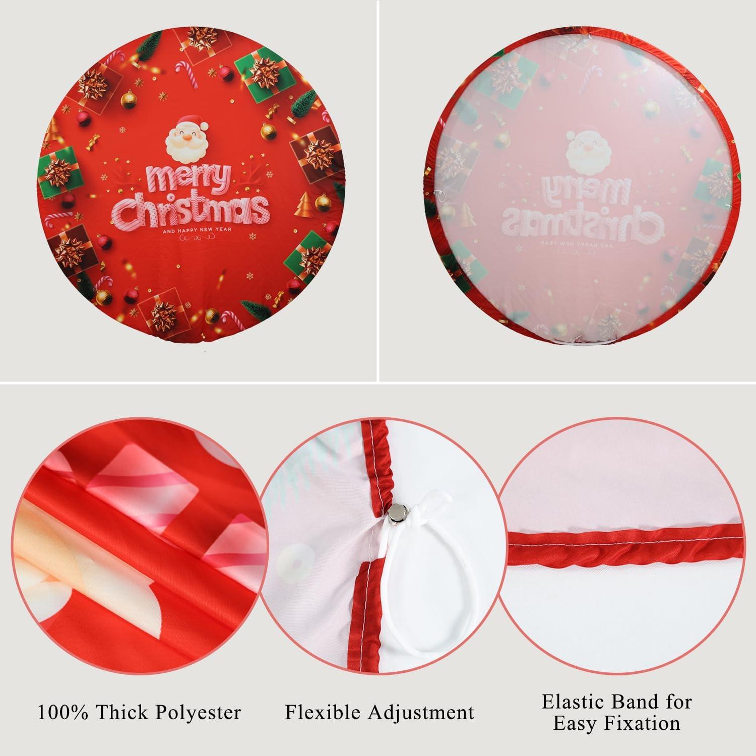 Fondo Redondo de Navidad 2.2m Círculo Rojo para Fotos