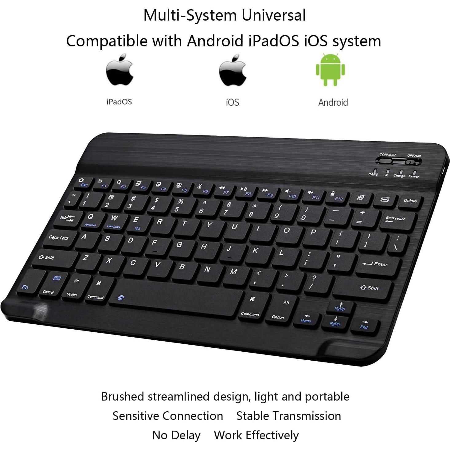 Teclado Bluetooth Xukinroy Mini 10" Inalámbrico Recargable