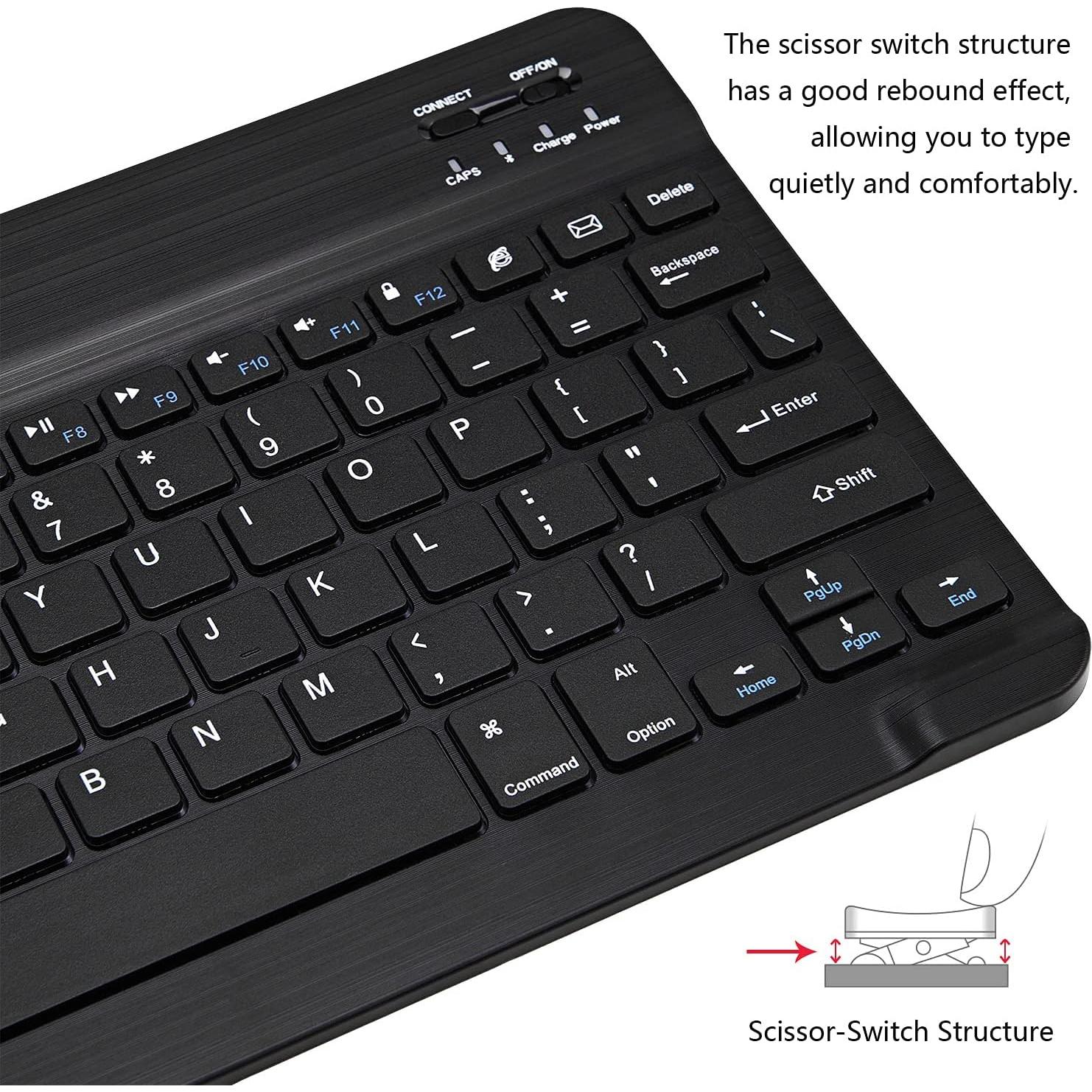 Teclado Bluetooth Xukinroy Mini 10" Inalámbrico Recargable
