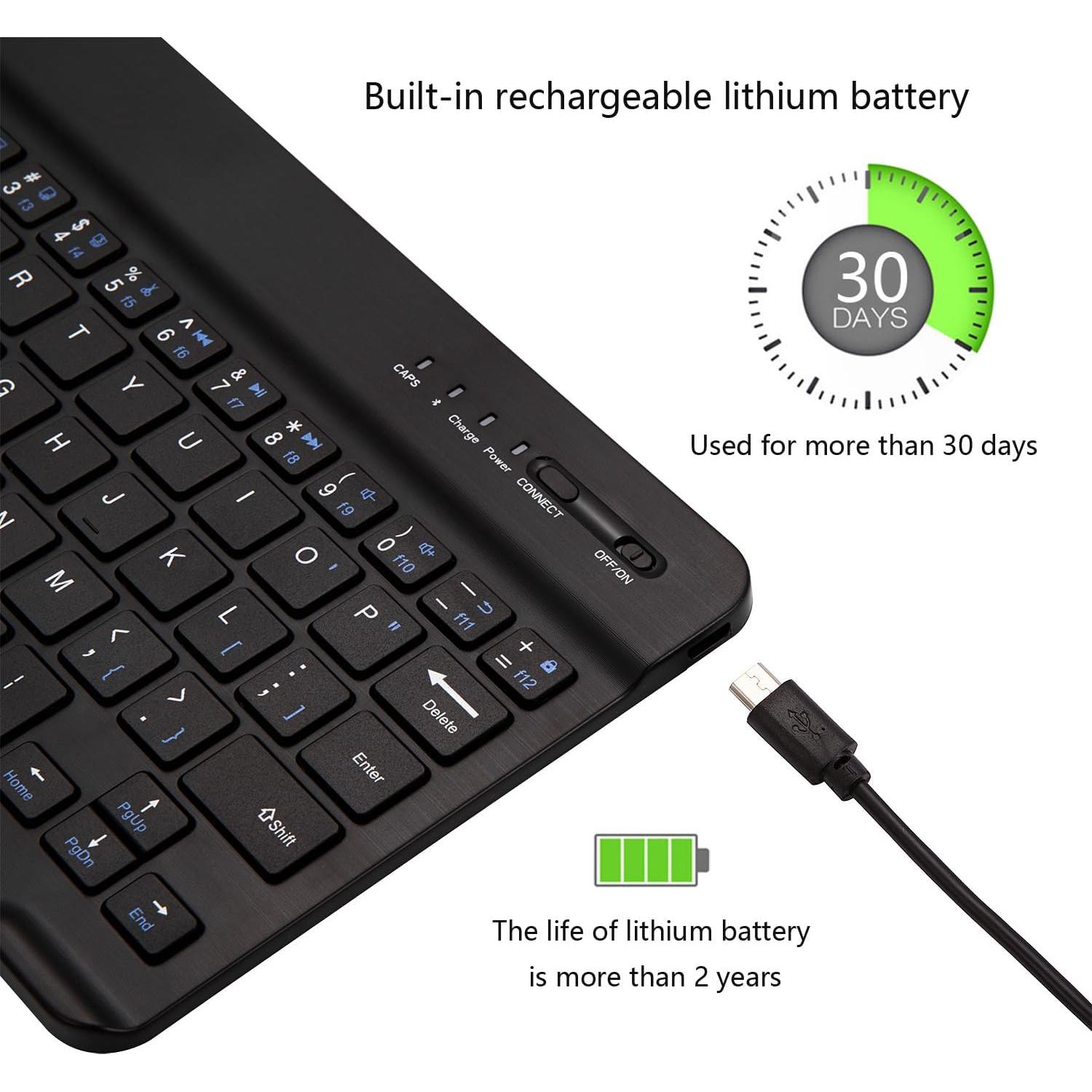 Teclado Bluetooth Xukinroy Mini 10" Inalámbrico Recargable