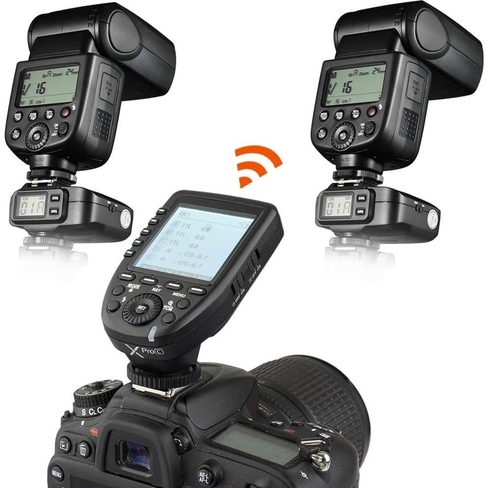Disparador Inalámbrico Godox Xpro-C TTL + 2 Receptores X1R-C Canon