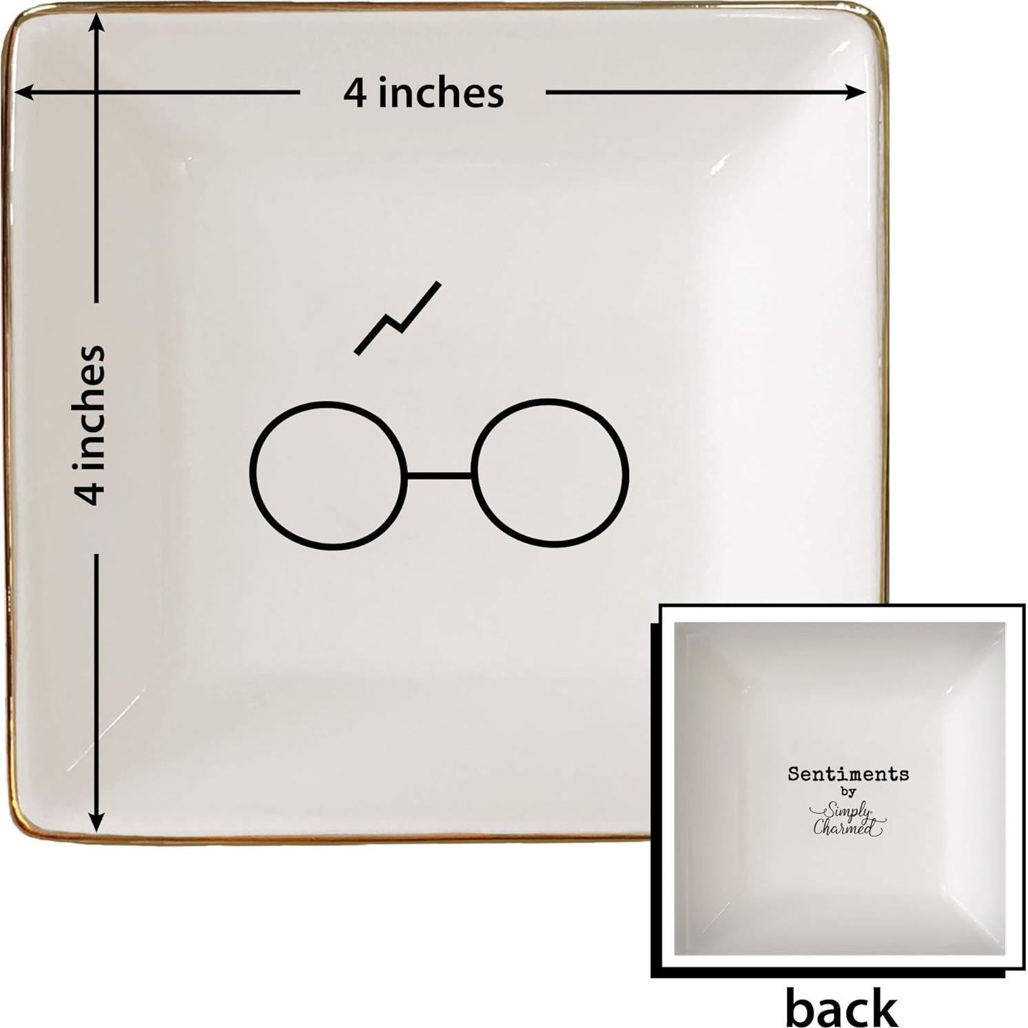 Bandeja de Joyas Simply Charmed Cuadrada 10x10 cm Dorada