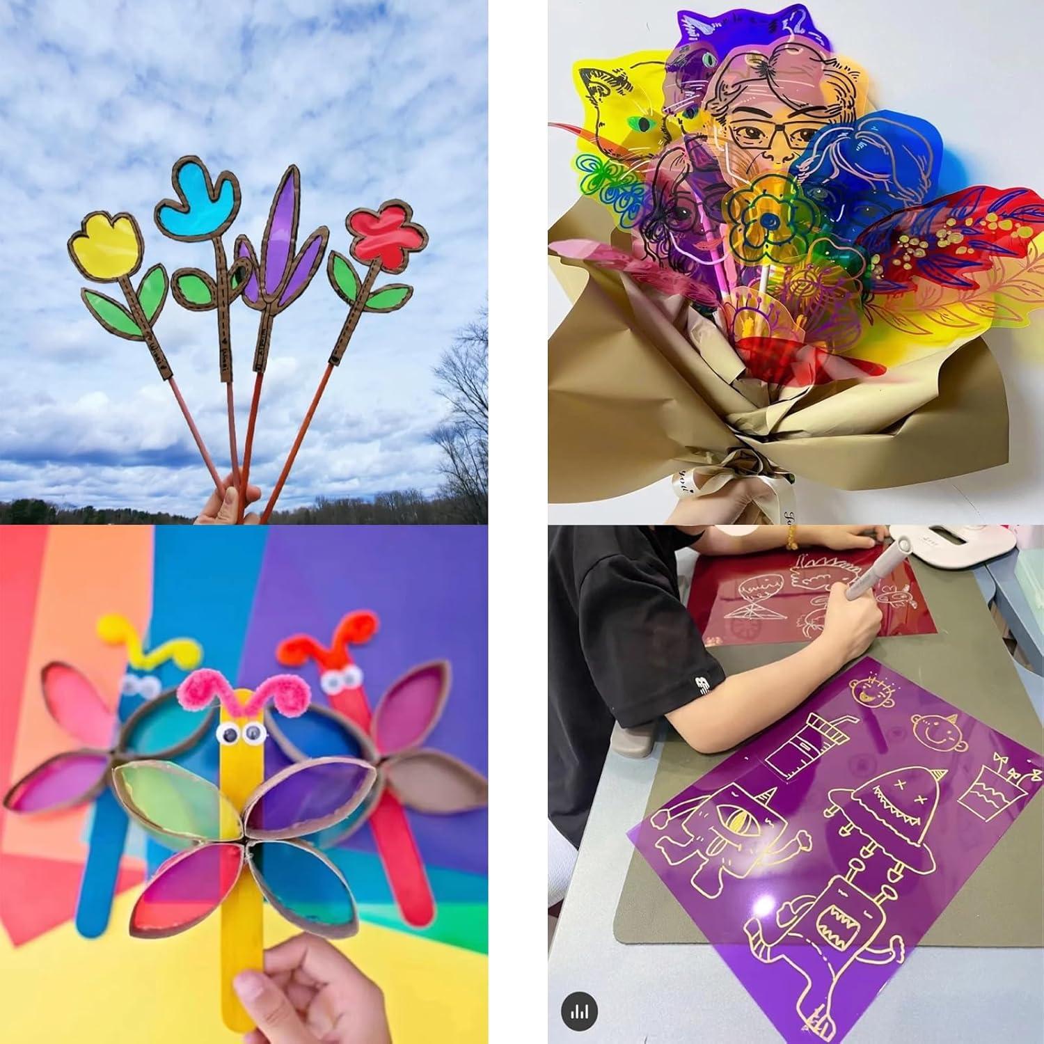 Filtro de Gel de Luz SailGoal 16 Películas Color Naranja y Púrpura 29.7x21 cm