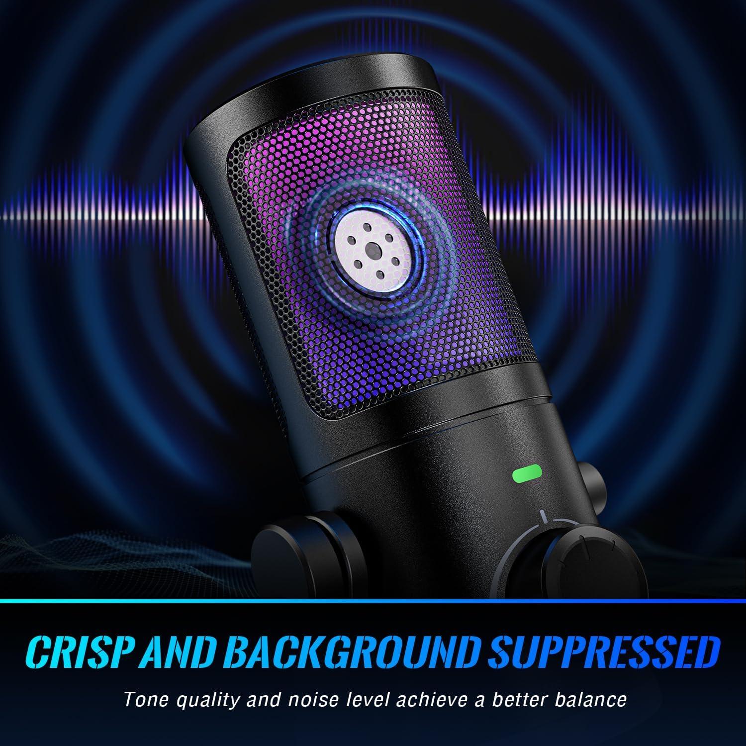 Micrófono USB Gaming FIFINE AM6 con Auriculares Estudio