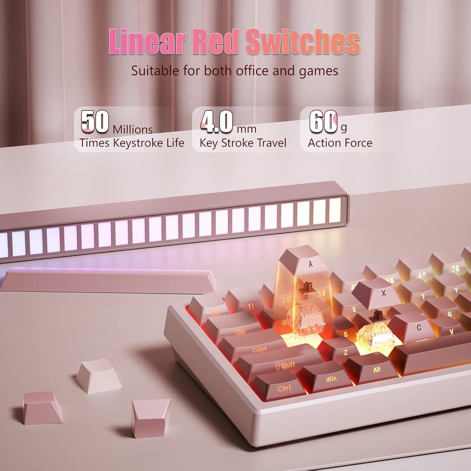 Teclado Mecánico Inalámbrico RisoPhy 60% con Retroiluminación