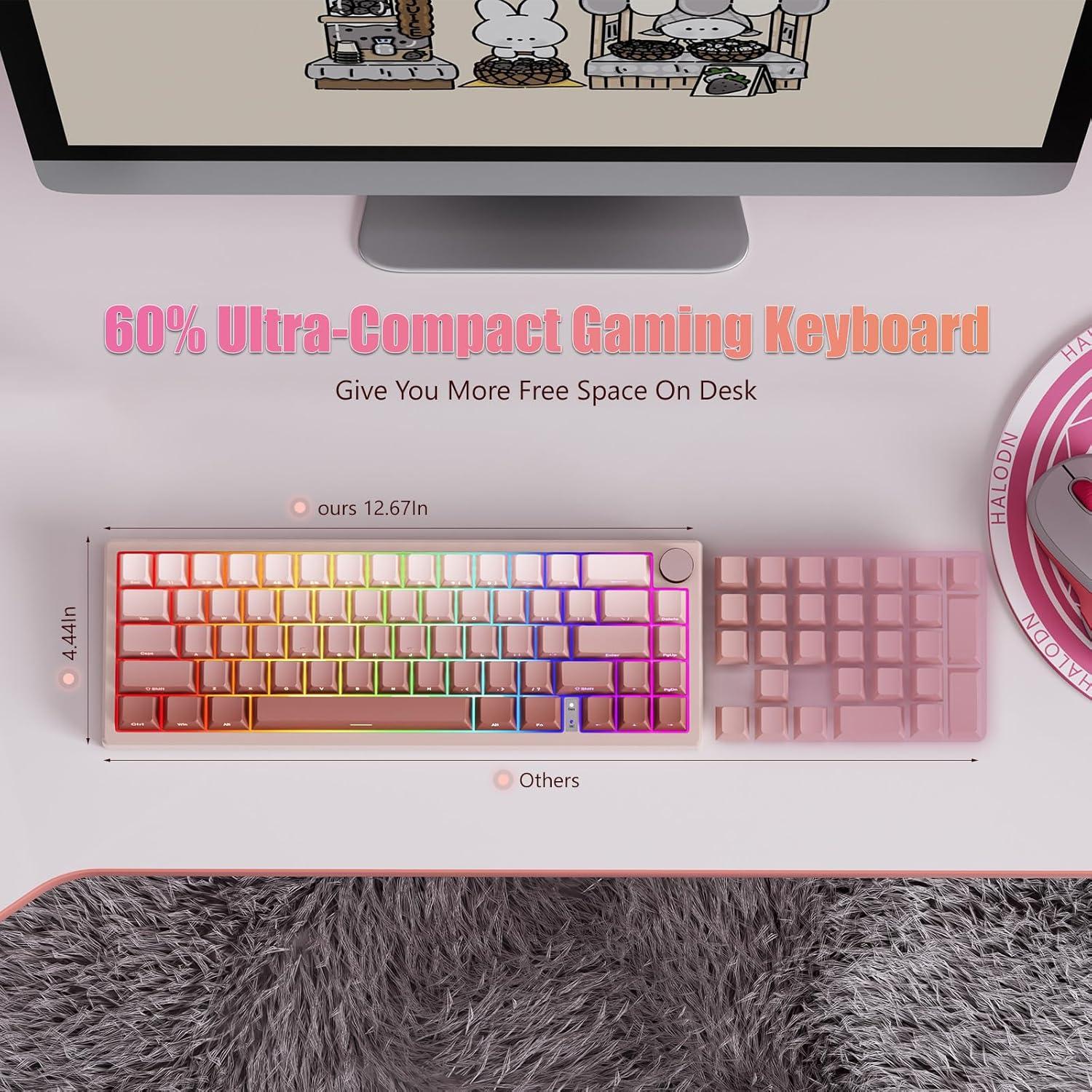 Teclado Mecánico Inalámbrico RisoPhy 60% con Retroiluminación