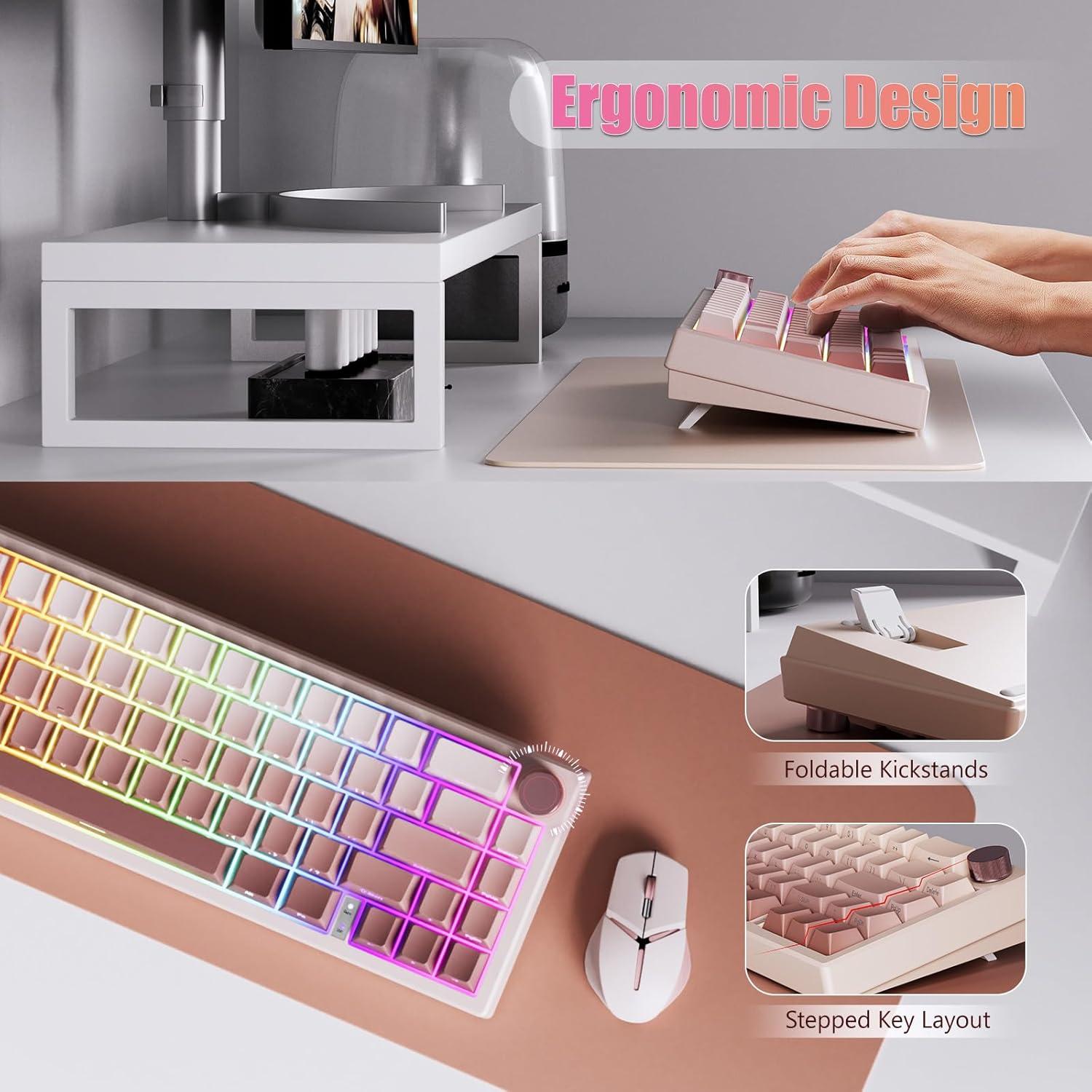 Teclado Mecánico Inalámbrico RisoPhy 60% con Retroiluminación