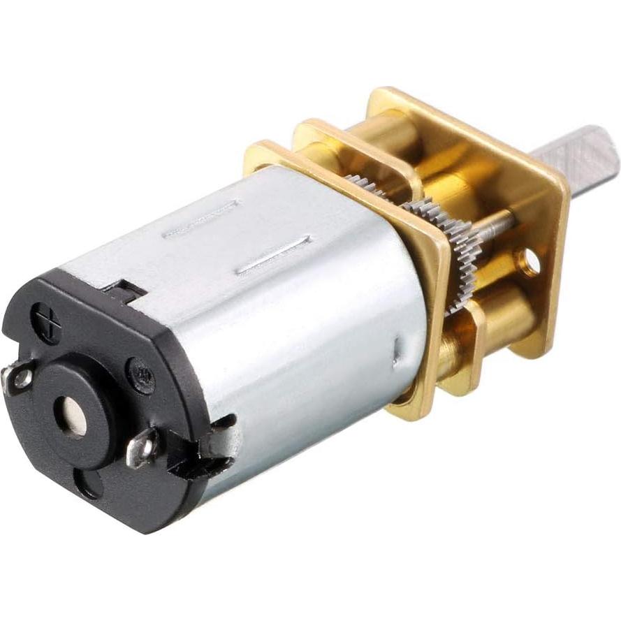 Motor de engranaje N20 12V 1000RPM uxcell eje largo 100x3mm