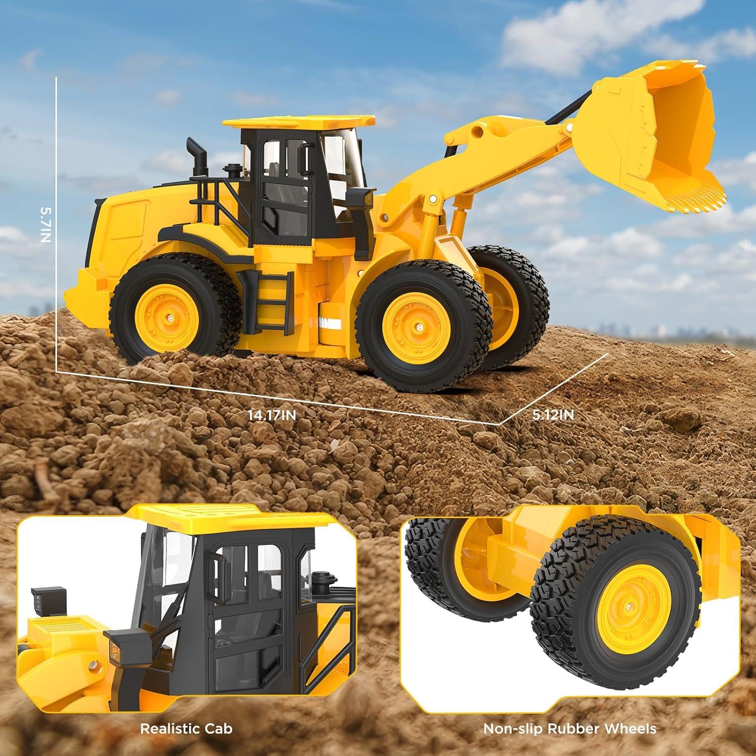 Cargador de Ruedas RC KIDDITOY 1:18 Todo Terreno Sonido Luz