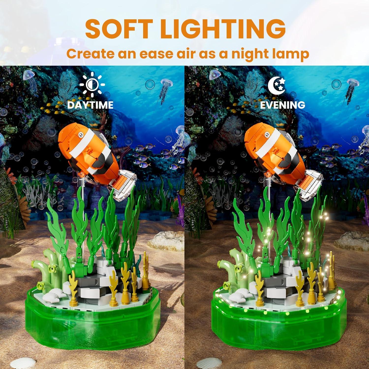 Juegos de Construcción Pez Payaso 426 Piezas STEM con Luces