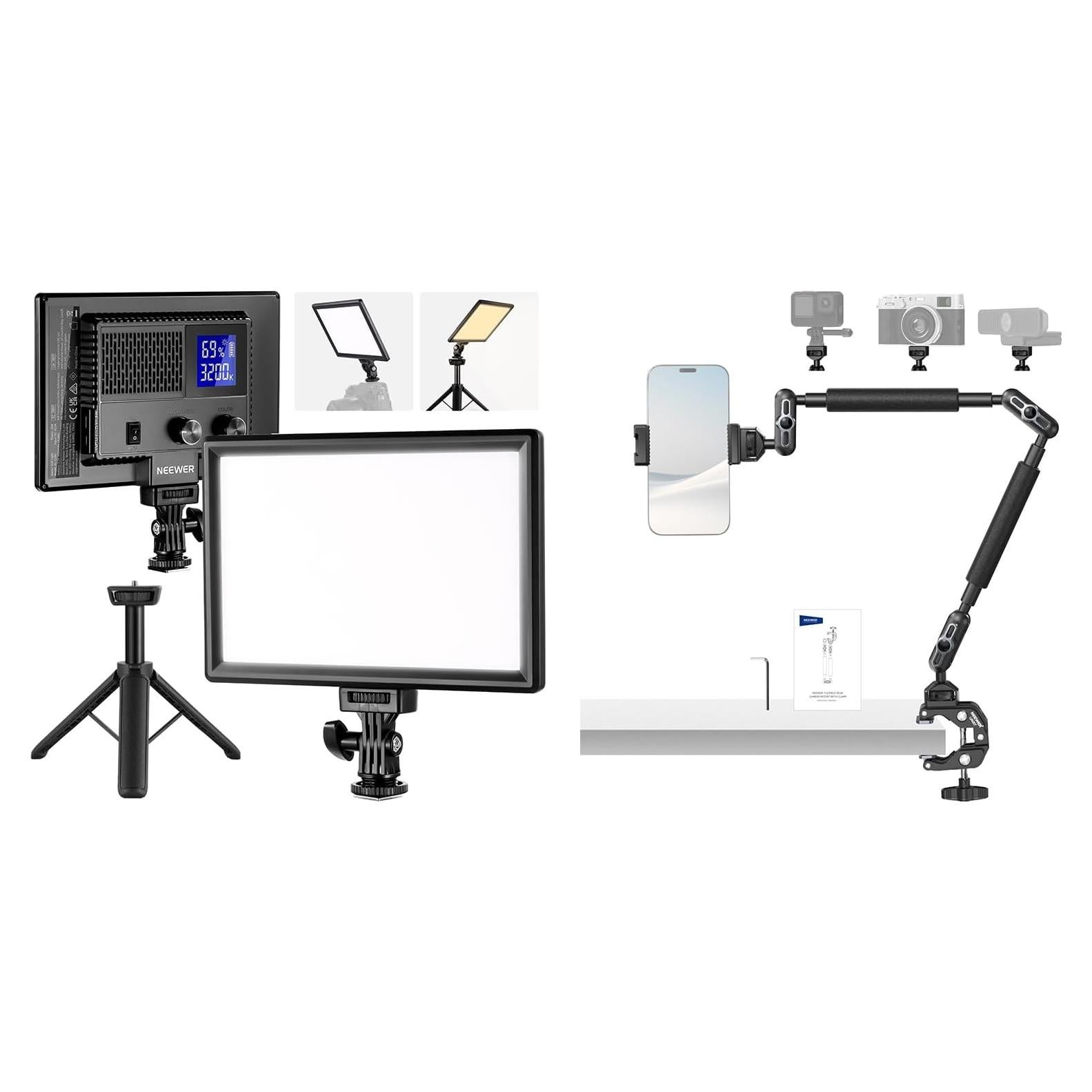 Panel de Luz LED Neewer NL-116AI 23cm Dimmable 3200K-5600K