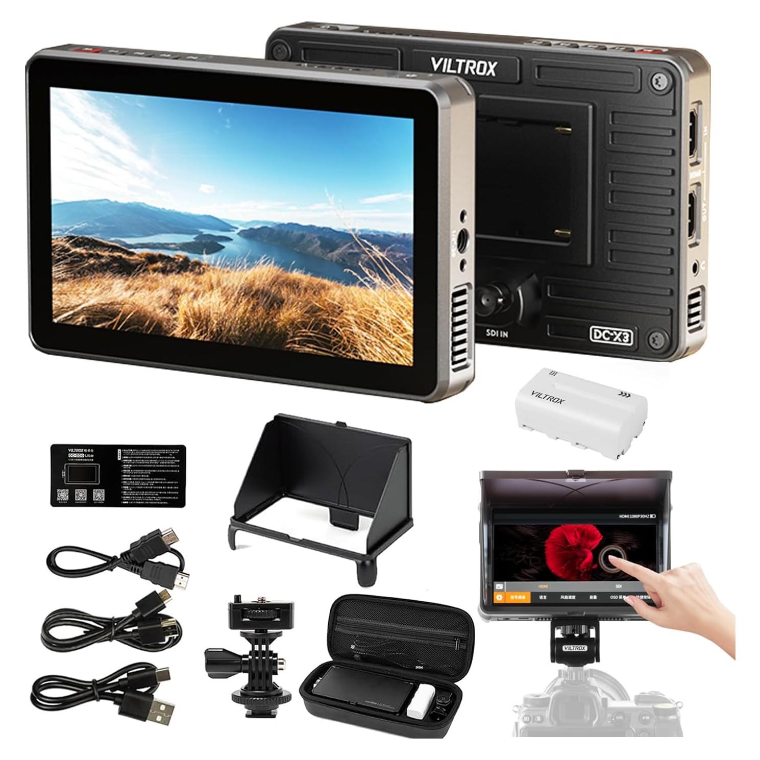 Monitor de Campo VILTROX DC-X3 6" 4K 2000 Nits Táctil