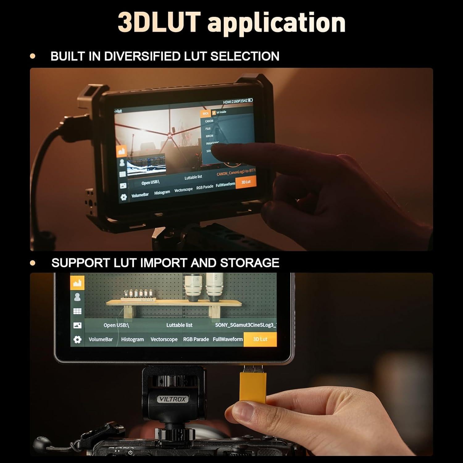 Monitor de Campo VILTROX DC-X3 6" 4K 2000 Nits Táctil