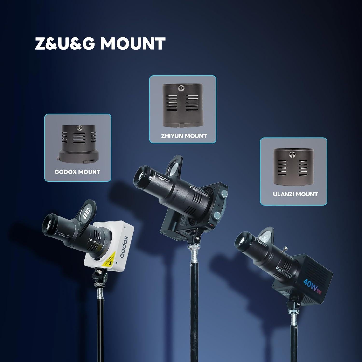 Mini Snoot Óptico DF DIGITALFOTO para Luz COB 100W