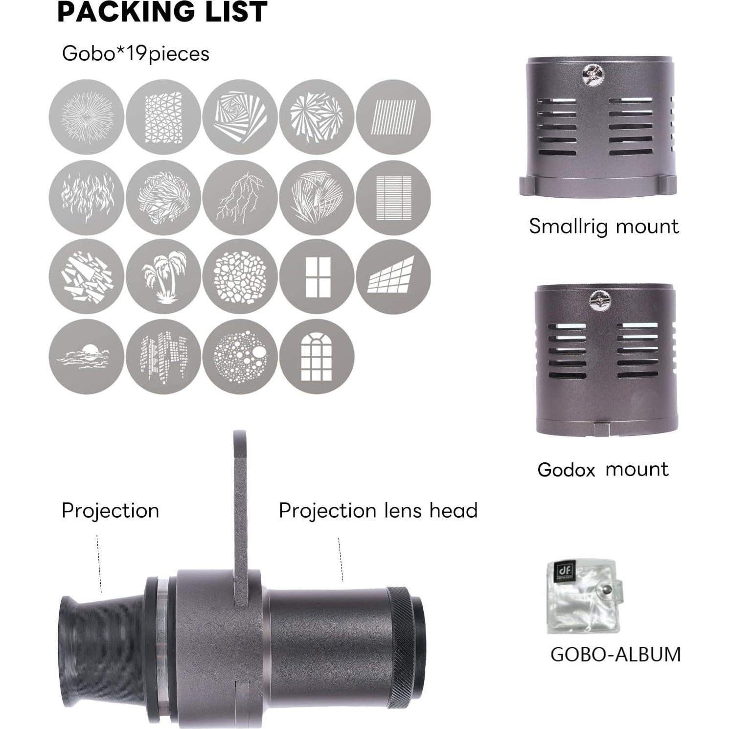 Mini Snoot Óptico DF DIGITALFOTO para Luz COB 100W