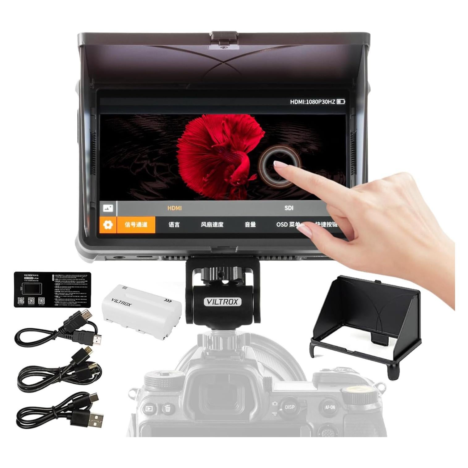 Monitor de Campo VILTROX DC-X2 6" 4K 2000 Nits Táctil