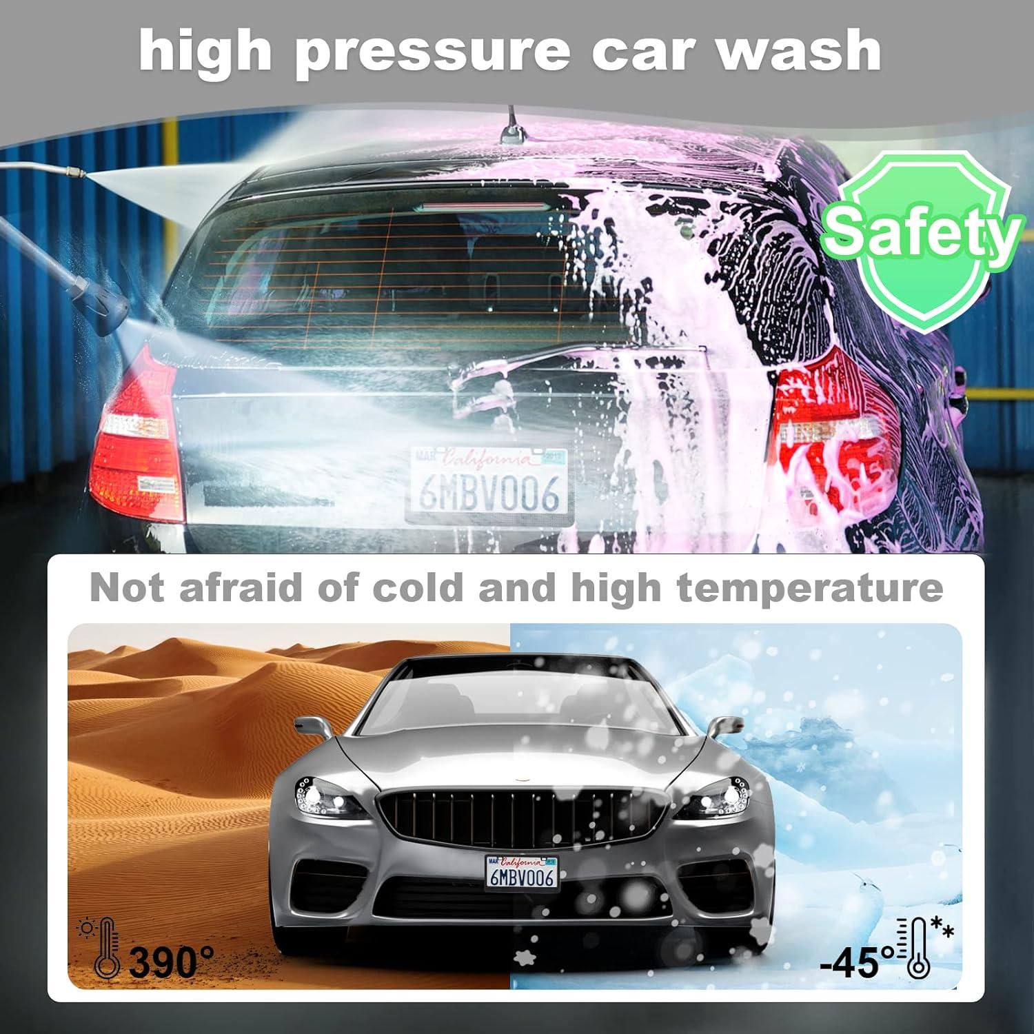 Marco de Placa de Licencia Brillante QUANQIUFEI Negro 32x17cm