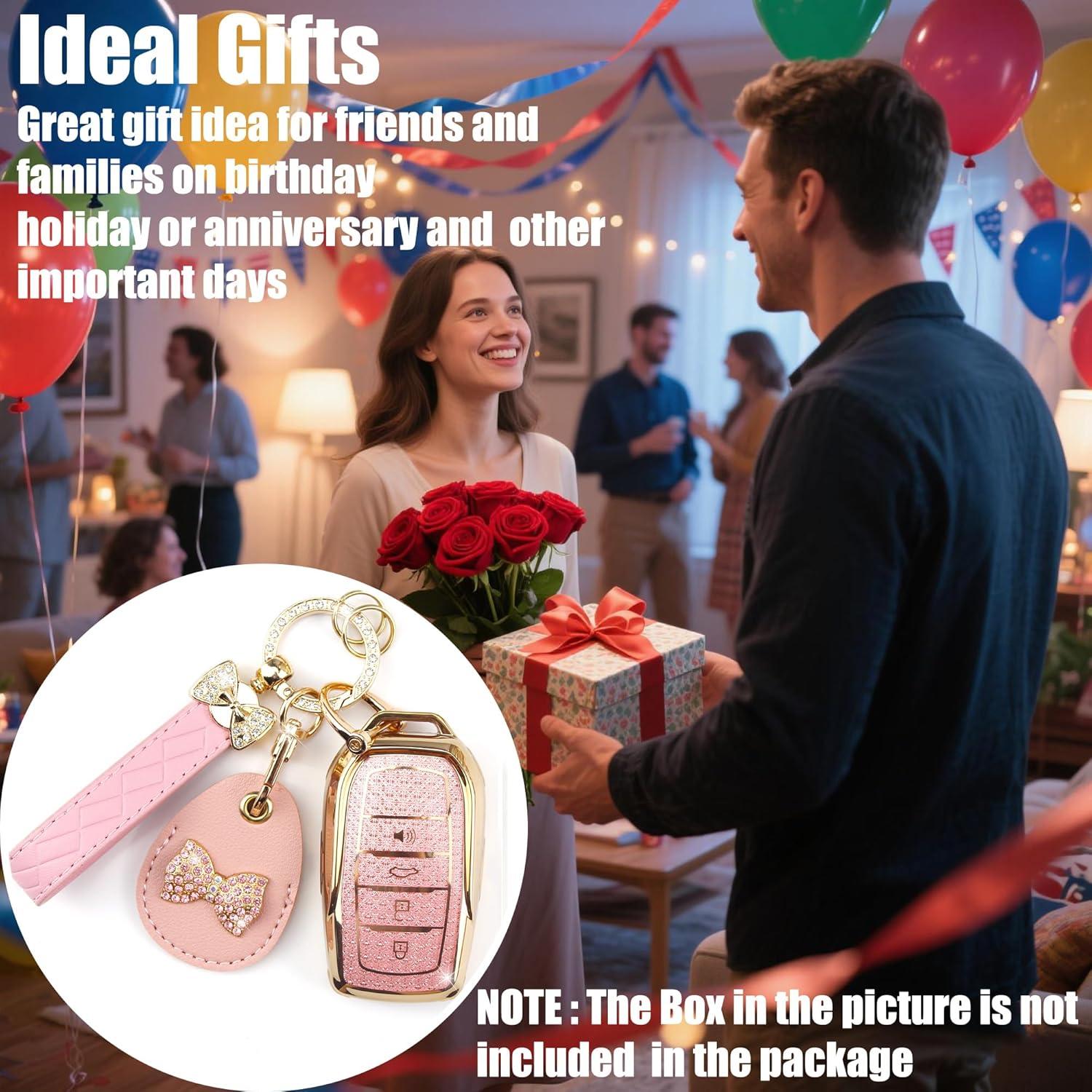 Cubierta de llavero TPU y cuero Rayslesan para Toyota 4 botones