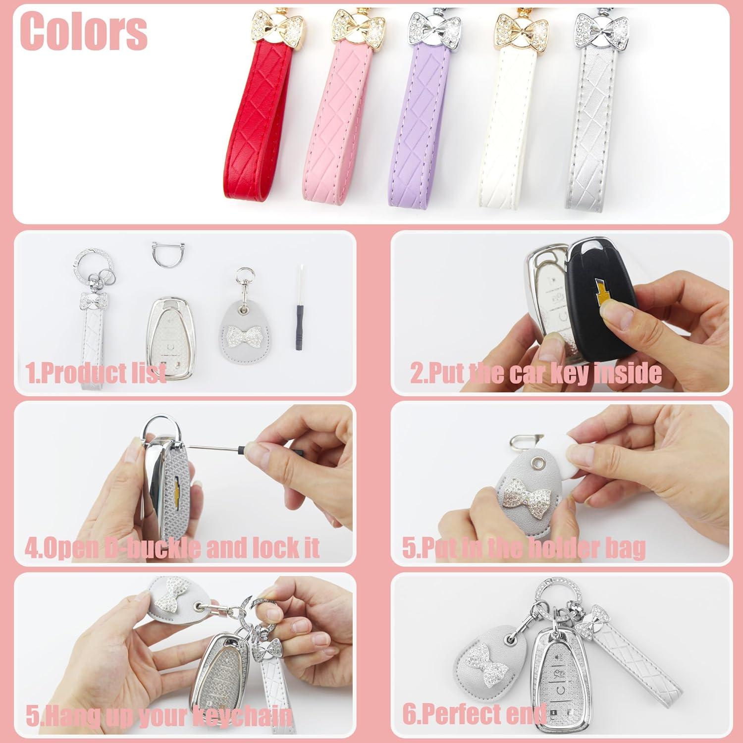 Cubierta de llavero TPU y cuero Rayslesan para Toyota 4 botones