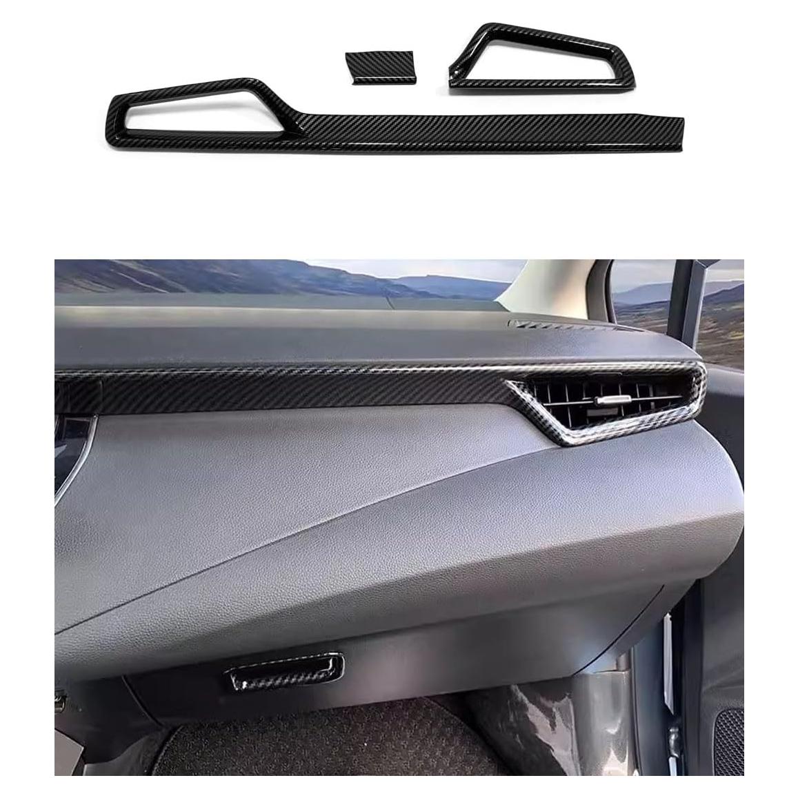 Accesorios Toyota Corolla 2020-2025 ABS Fibra Carbono 3PCS