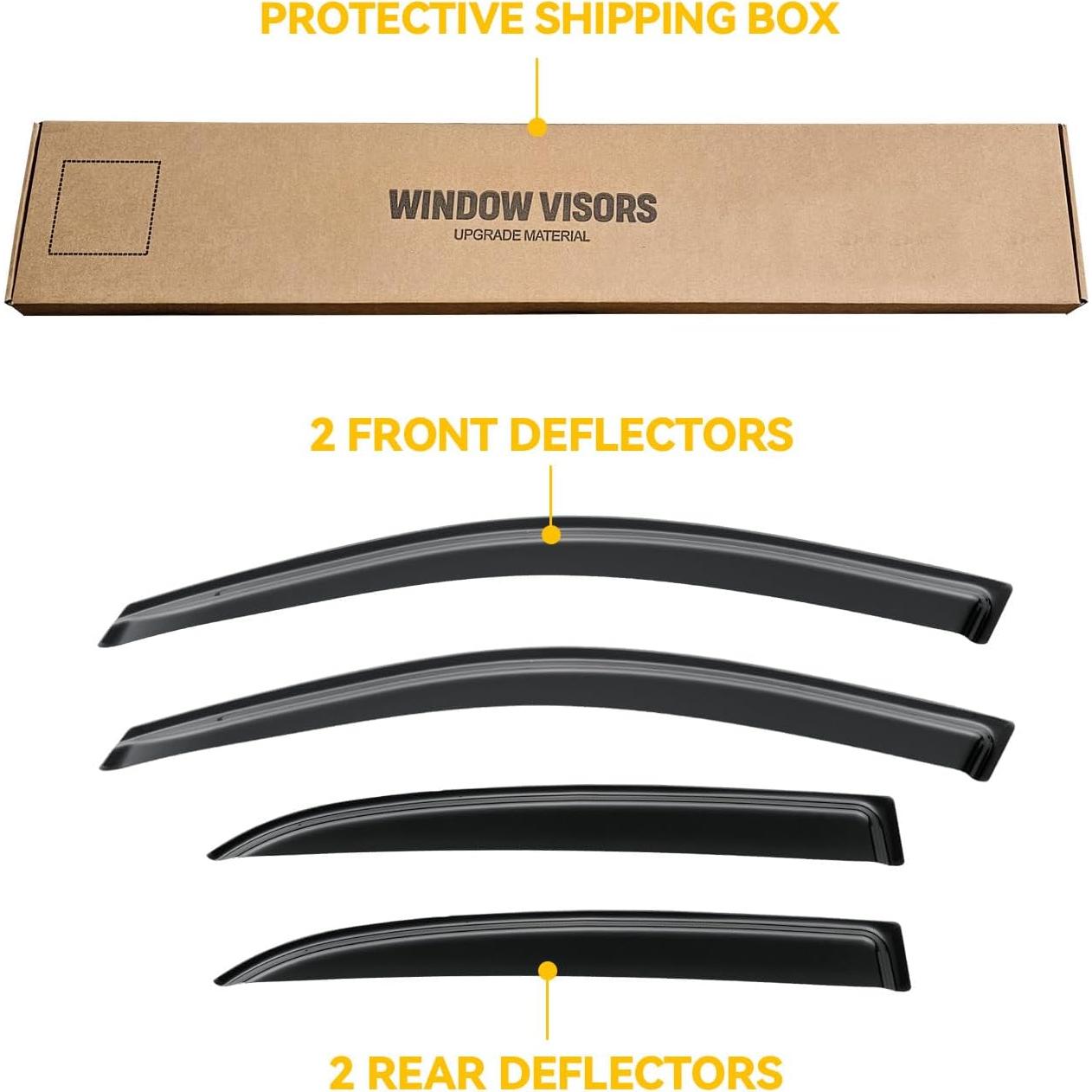 Viseras de Ventana CMVT Auto para VW Jetta 2006-2010, Humo