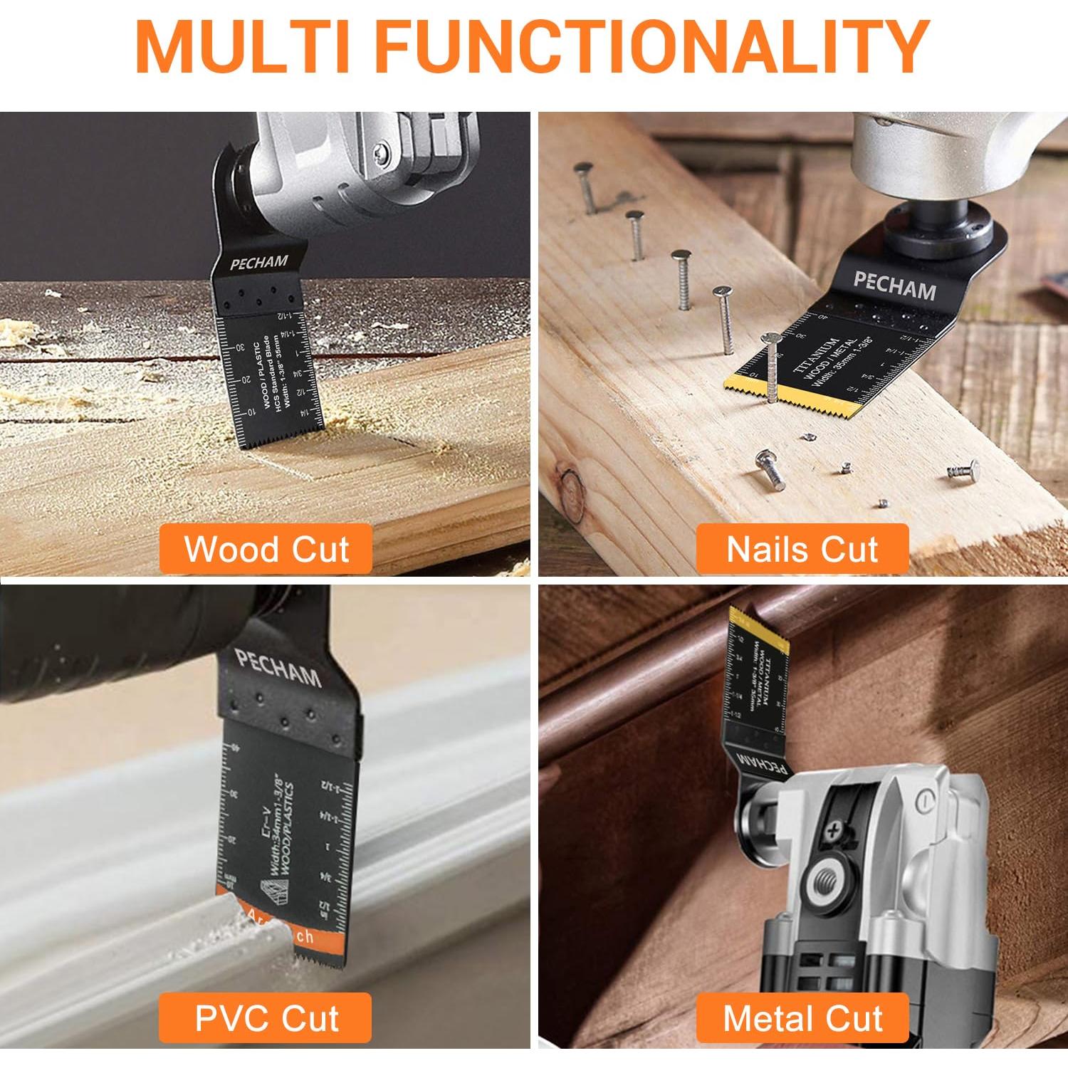 Hojas de sierra oscilante PECHAM 64PCS para madera y metal