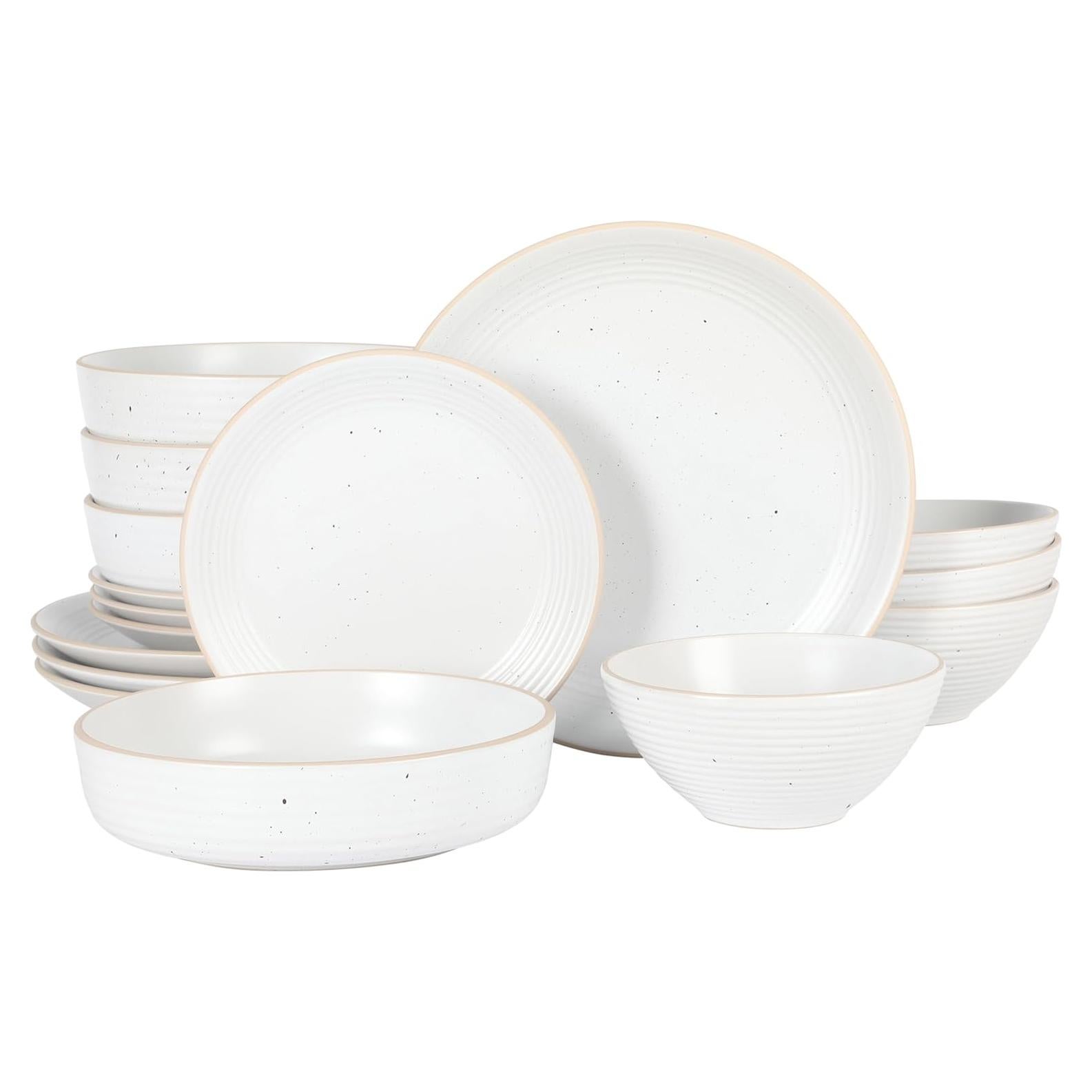 Juego de Vajilla Gibson Home Dinah 16 Piezas Cerámica Blanco