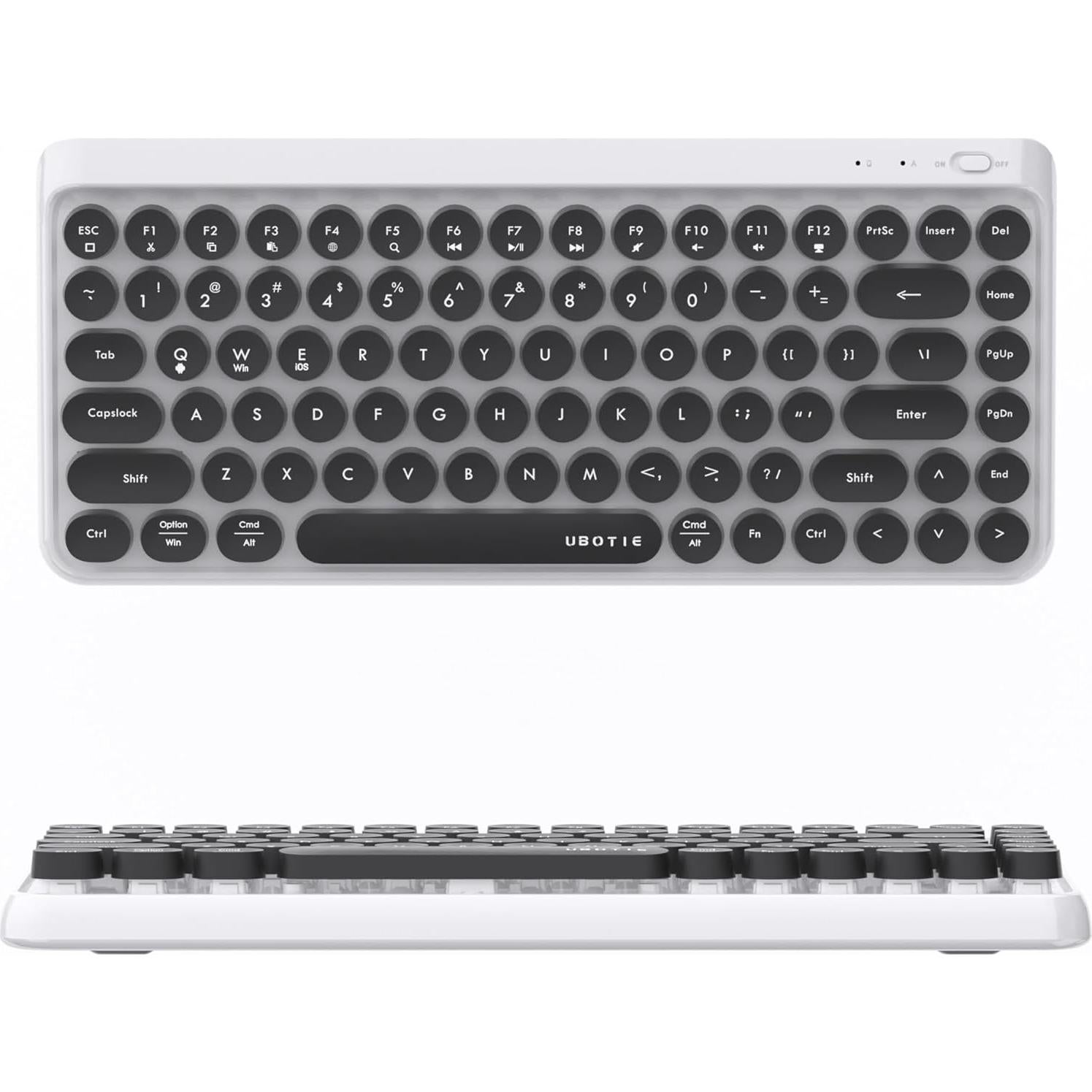 Teclado Bluetooth Retro UBOTIE 84 Teclas Colorido Inalámbrico