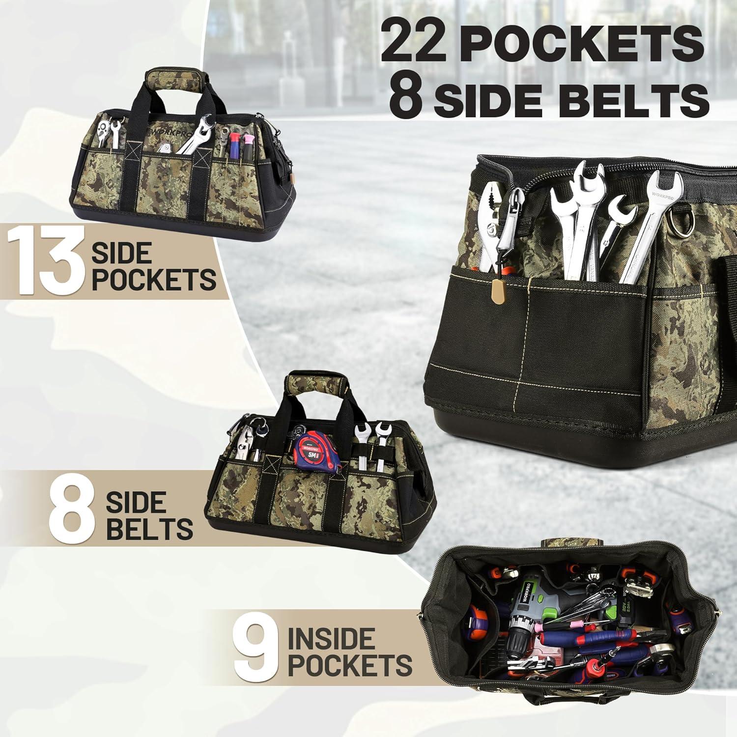 Bolsa de Herramientas Workpro 40 cm Impermeable Camo