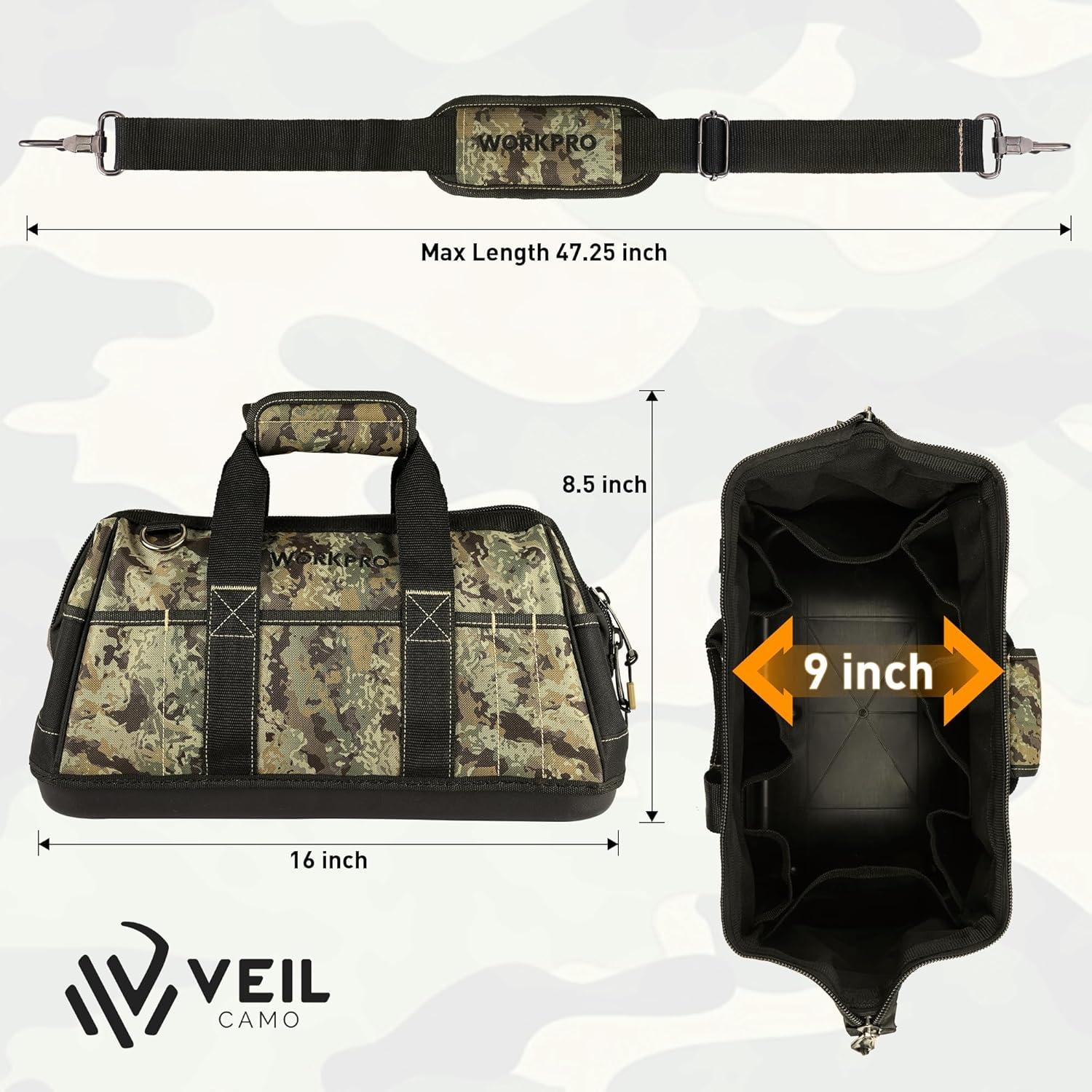 Bolsa de Herramientas Workpro 40 cm Impermeable Camo