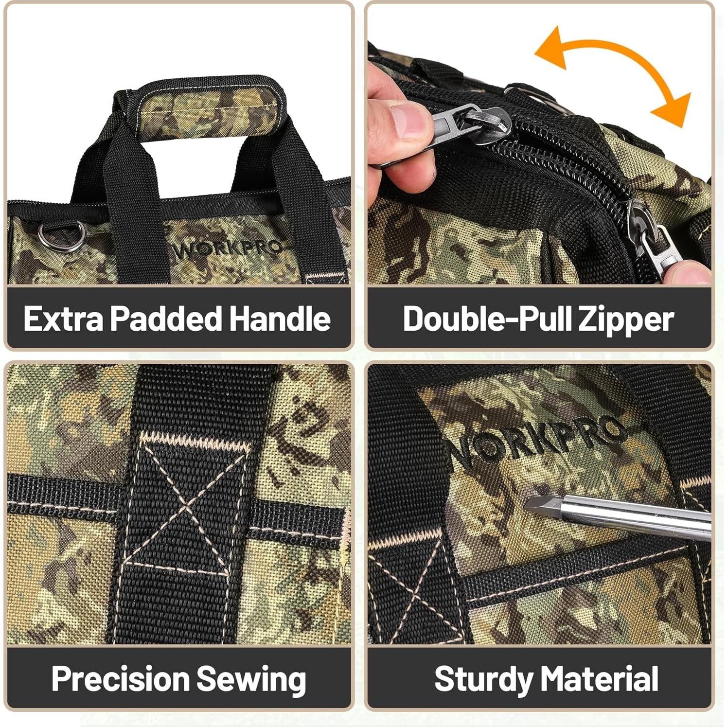 Bolsa de Herramientas Workpro 40 cm Impermeable Camo