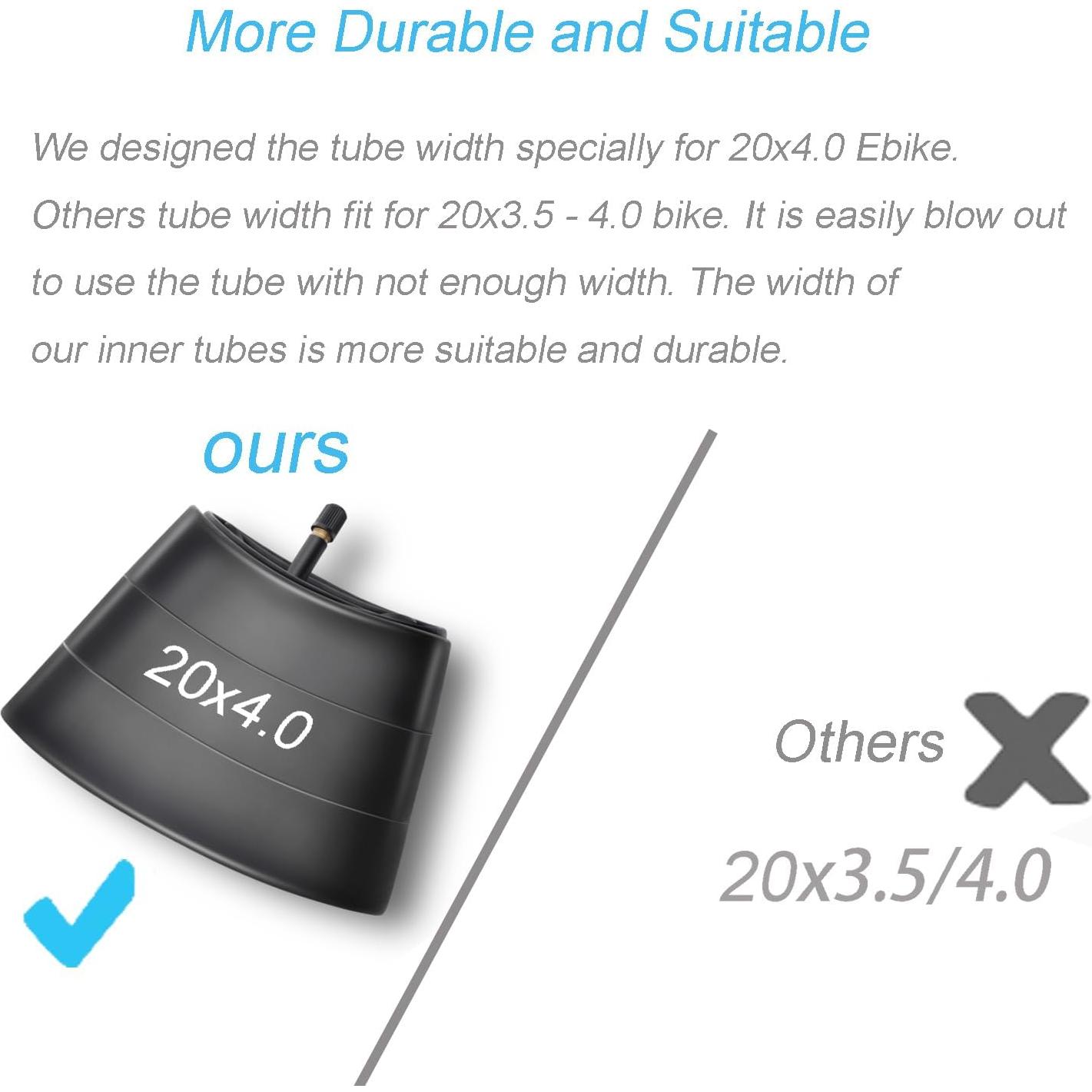 2 Tubos Internos Senaro 20x4 para Bicicleta Eléctrica